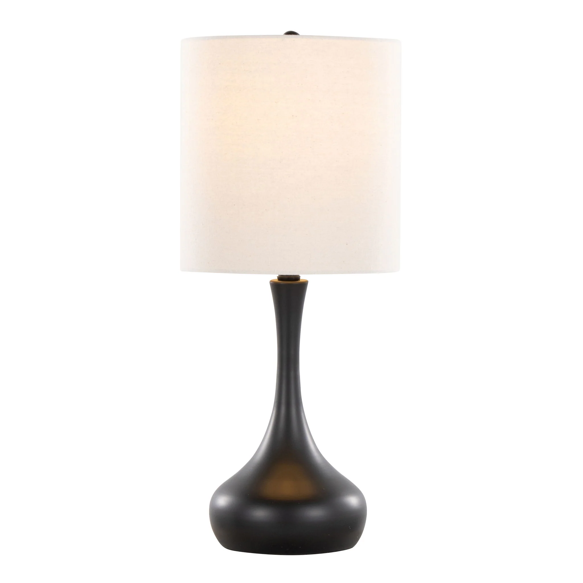 Genie - Contemporary Table Lamp (Set of 2) - Matte Black / Oatmeal - Image 3