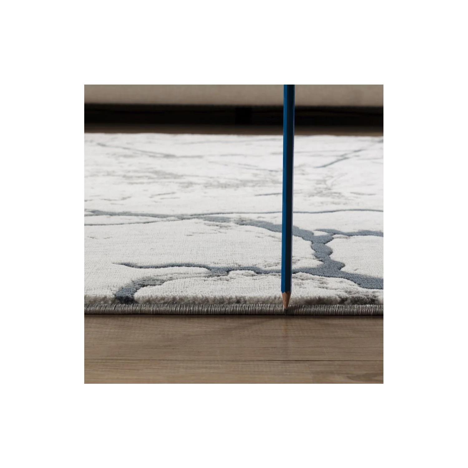 Geometrix - 7'10" X 10'6" Area Rug, Geometric 3D Effect - Ivory / Gray - Image 2