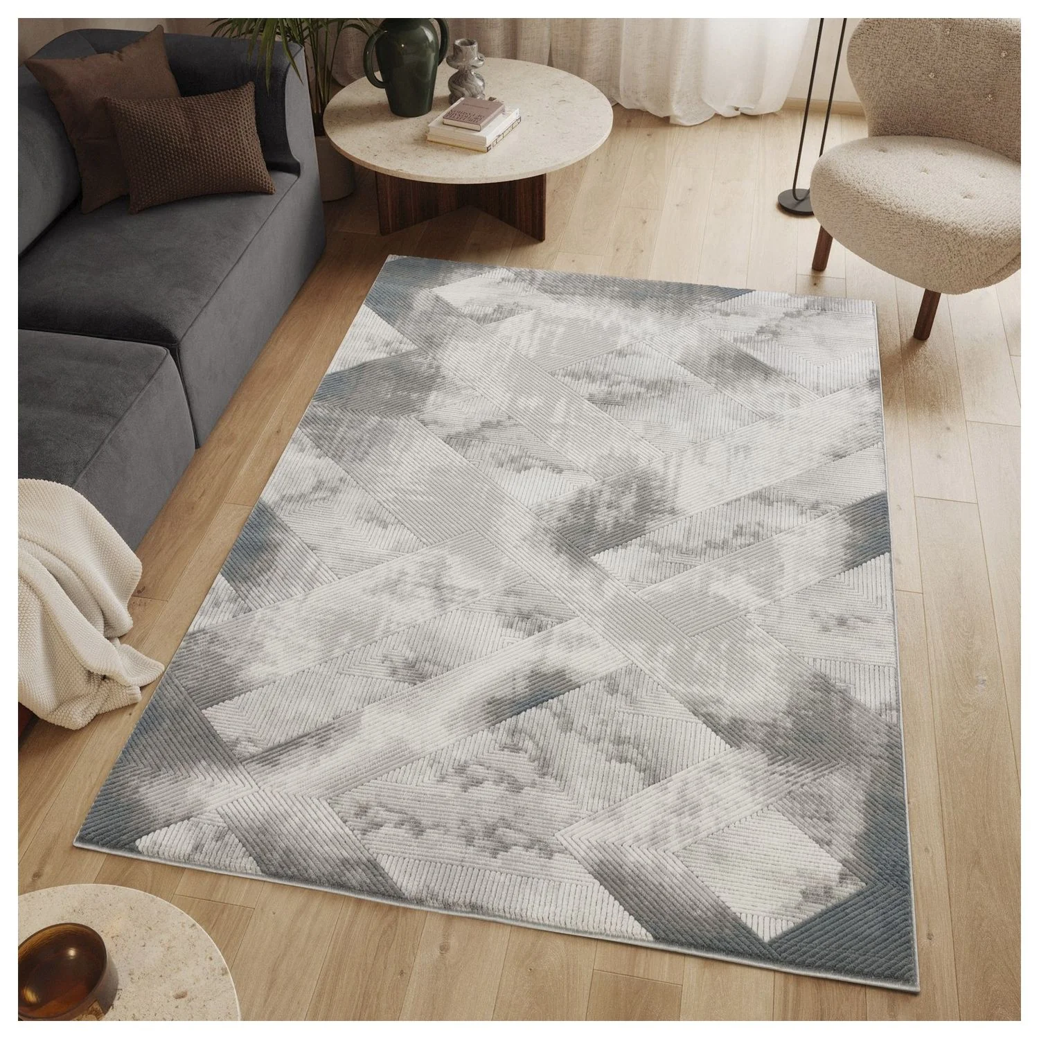 Geometrix - Contemporary Rug With 3D Effect - Image 2