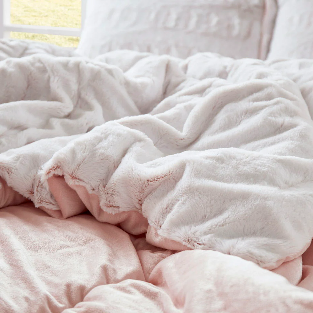 Gia - King Back Print Long Comforter Mini Set - Blush - Image 2