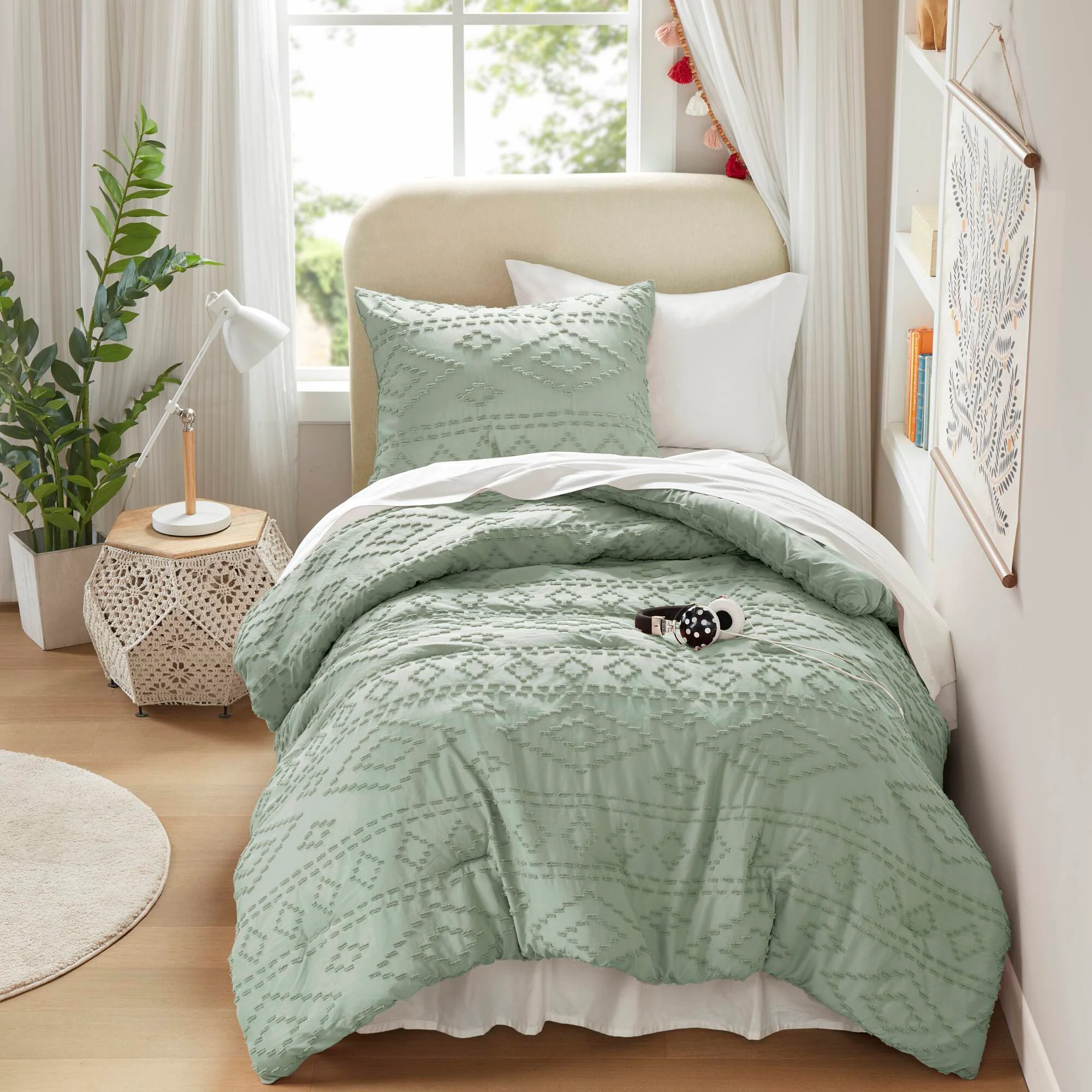Gigi - Full/Queen Comforter Mini Set - Sage Green - Image 2