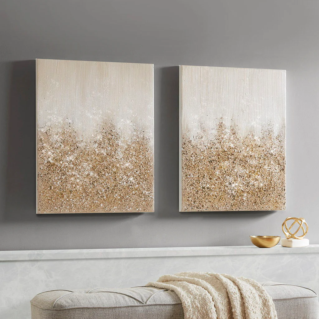 Glimmer - Glitz Canvas (Set of 2) - Gold - Image 2
