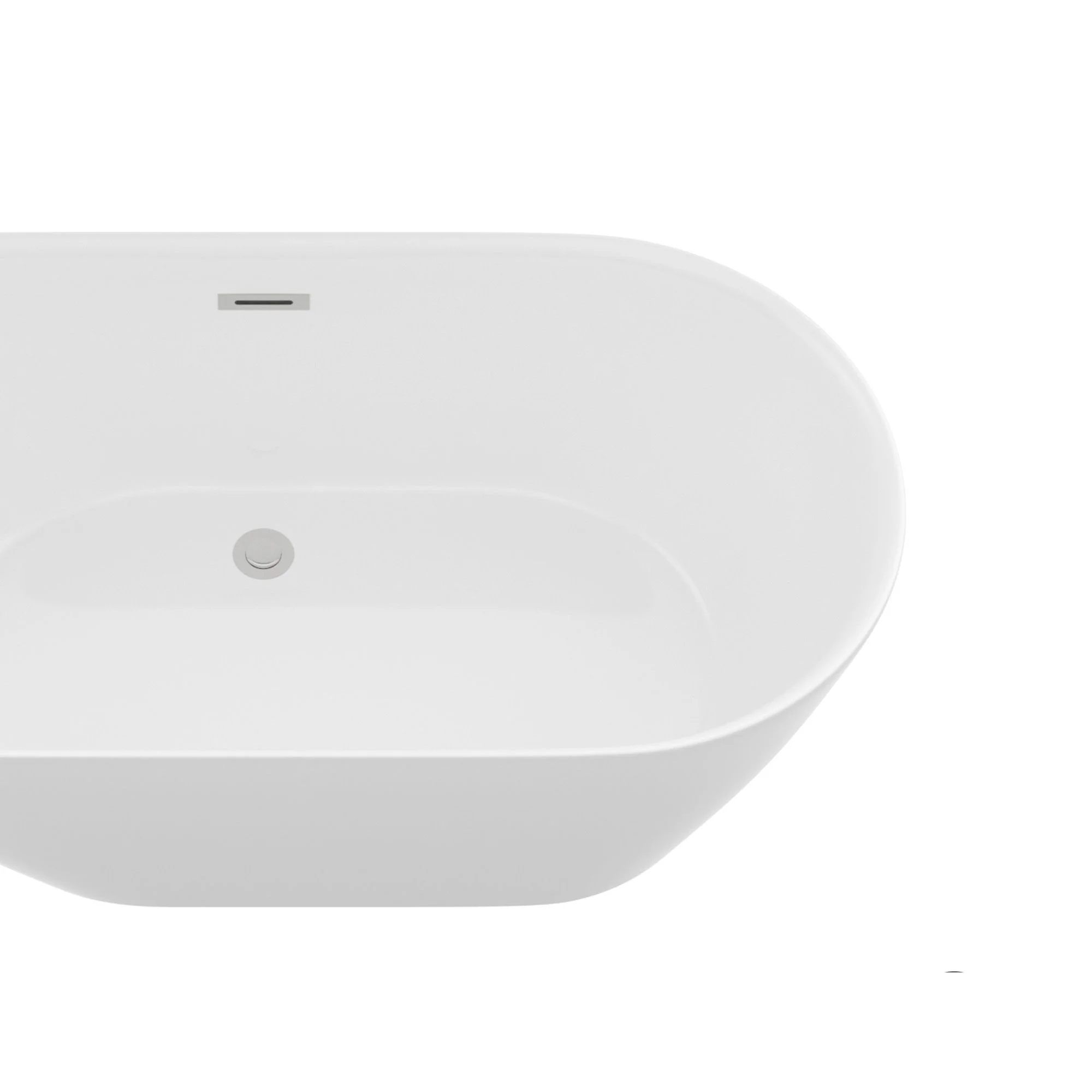 Glossy Freestanding Bathtub With Pop Up Drain - Image 2