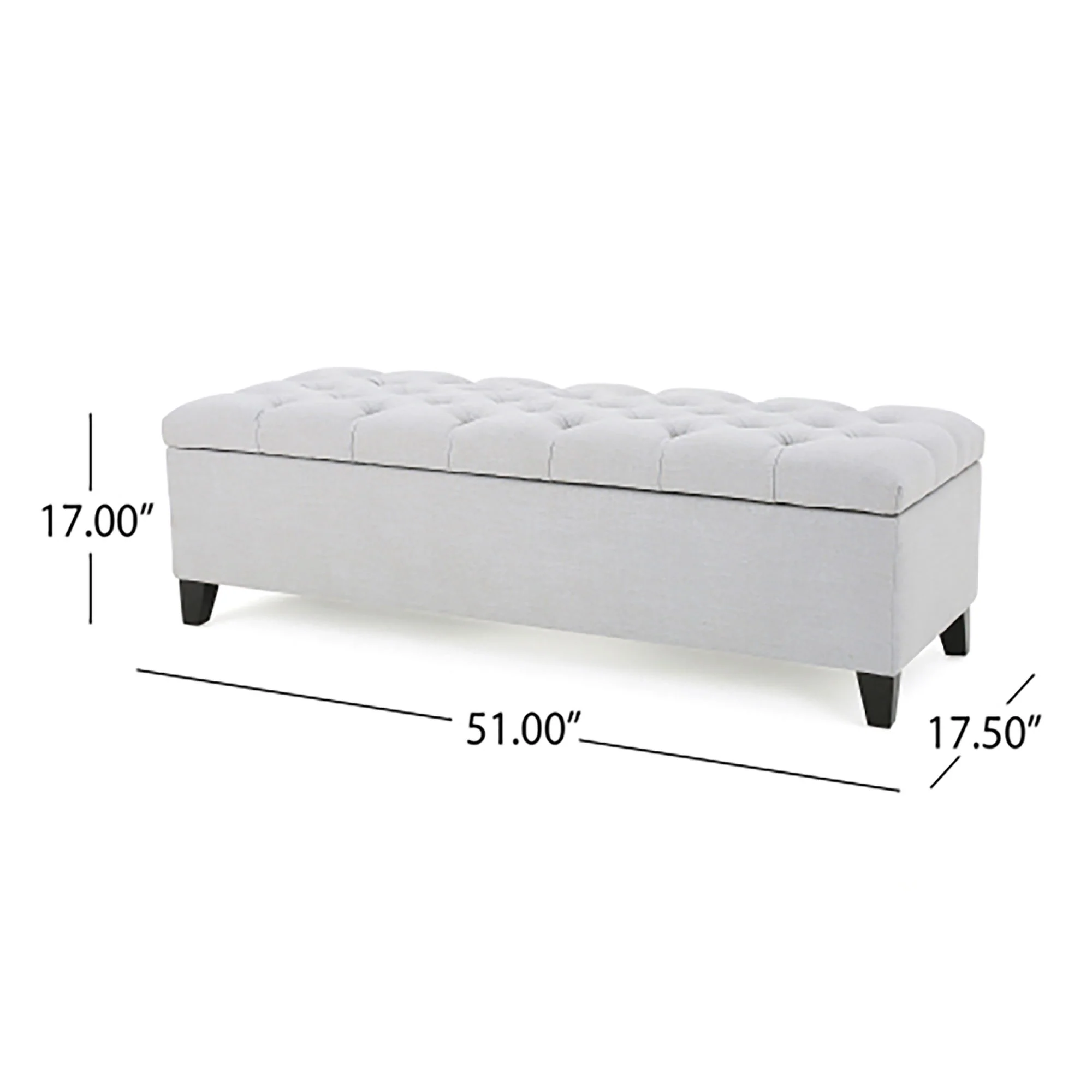 Glouster - Storage Ottoman - Light Gray - Image 4