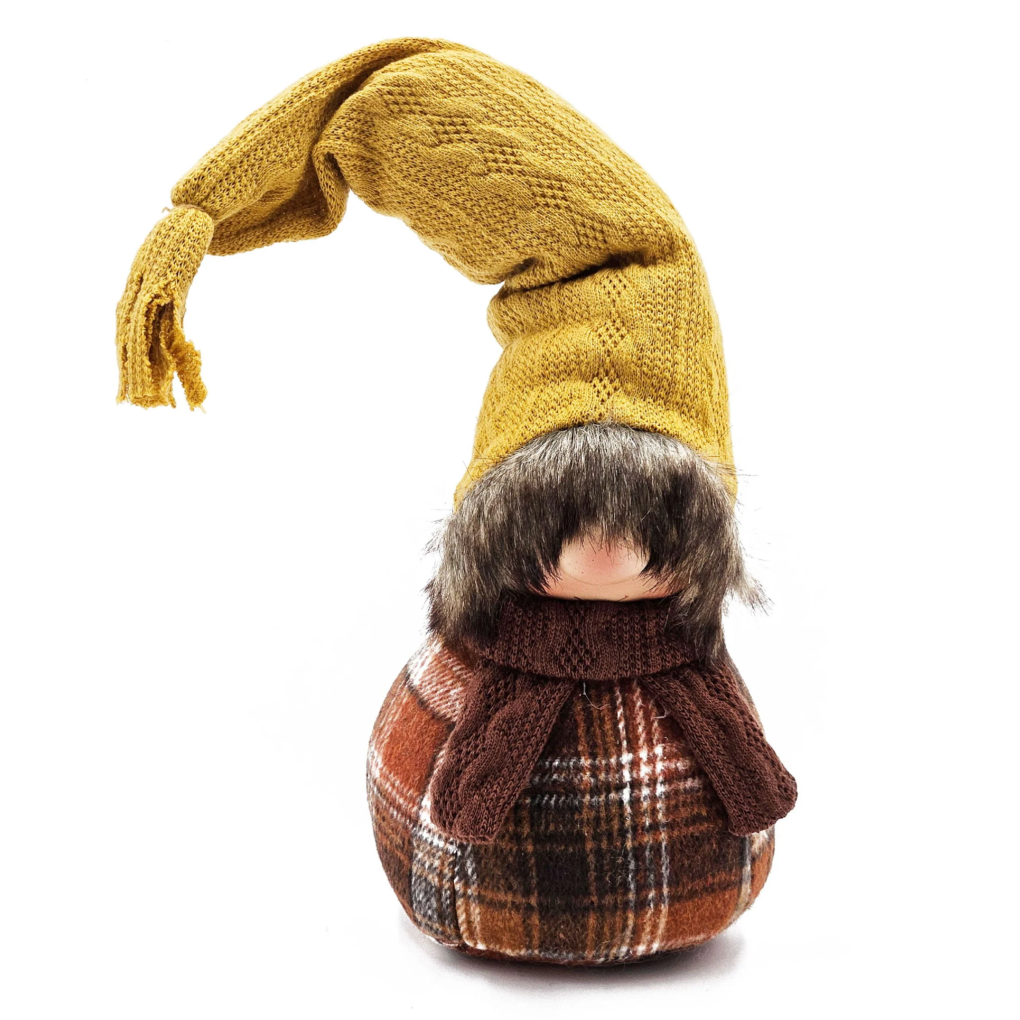 Gnomes Decorations, For Fall Thanksgiving Table Decorations (Set of 2) - Brown / Yellow - Image 4
