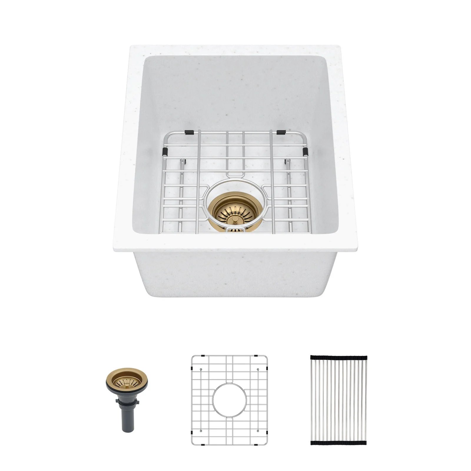 Quartz Composite Undermount Single Bowl Kitchen Sink - Image 2