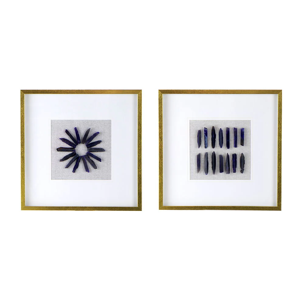 Grace Purple Agate Shadow Boxes Wall Art (Set of 2) - Multicolor - Image 3