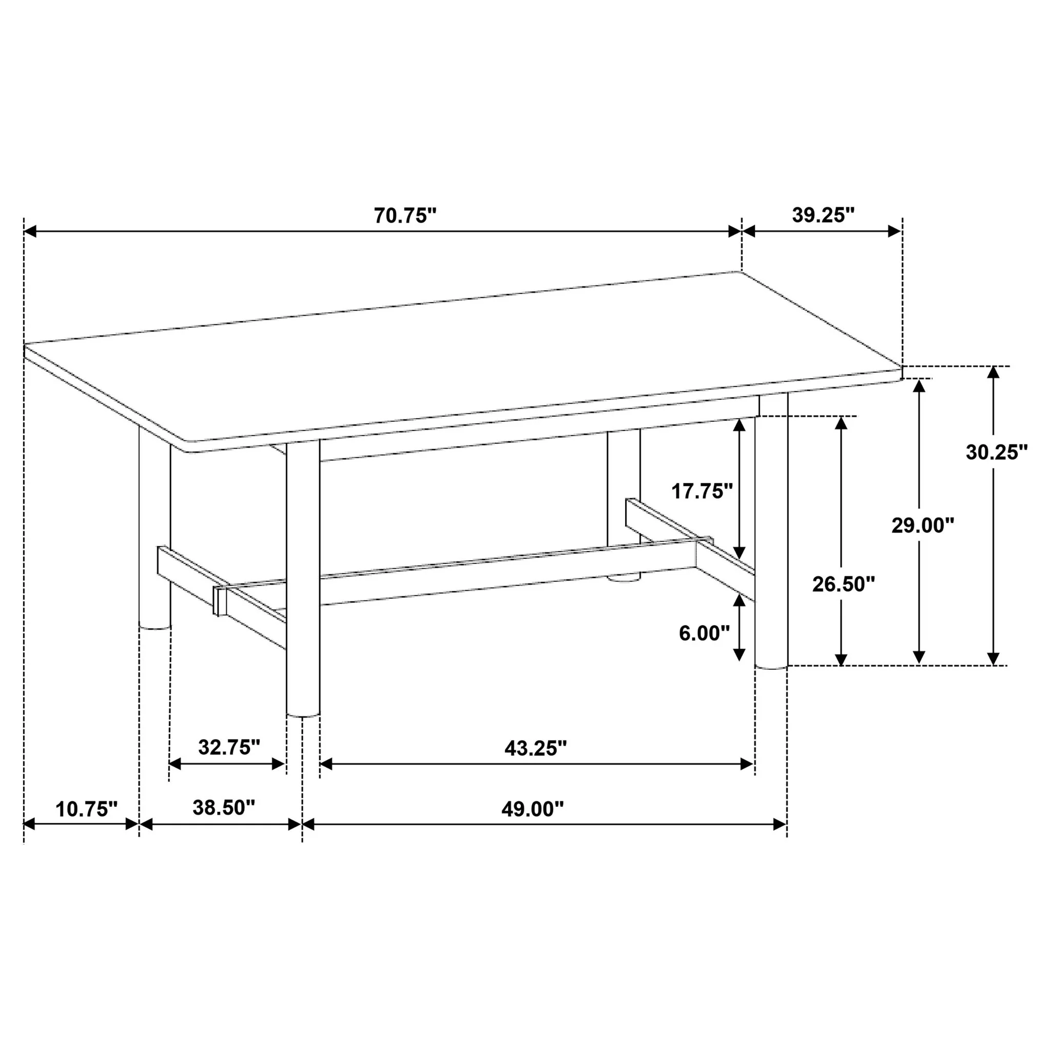 Graham - Rectangular Dining Table - Walnut - Image 3