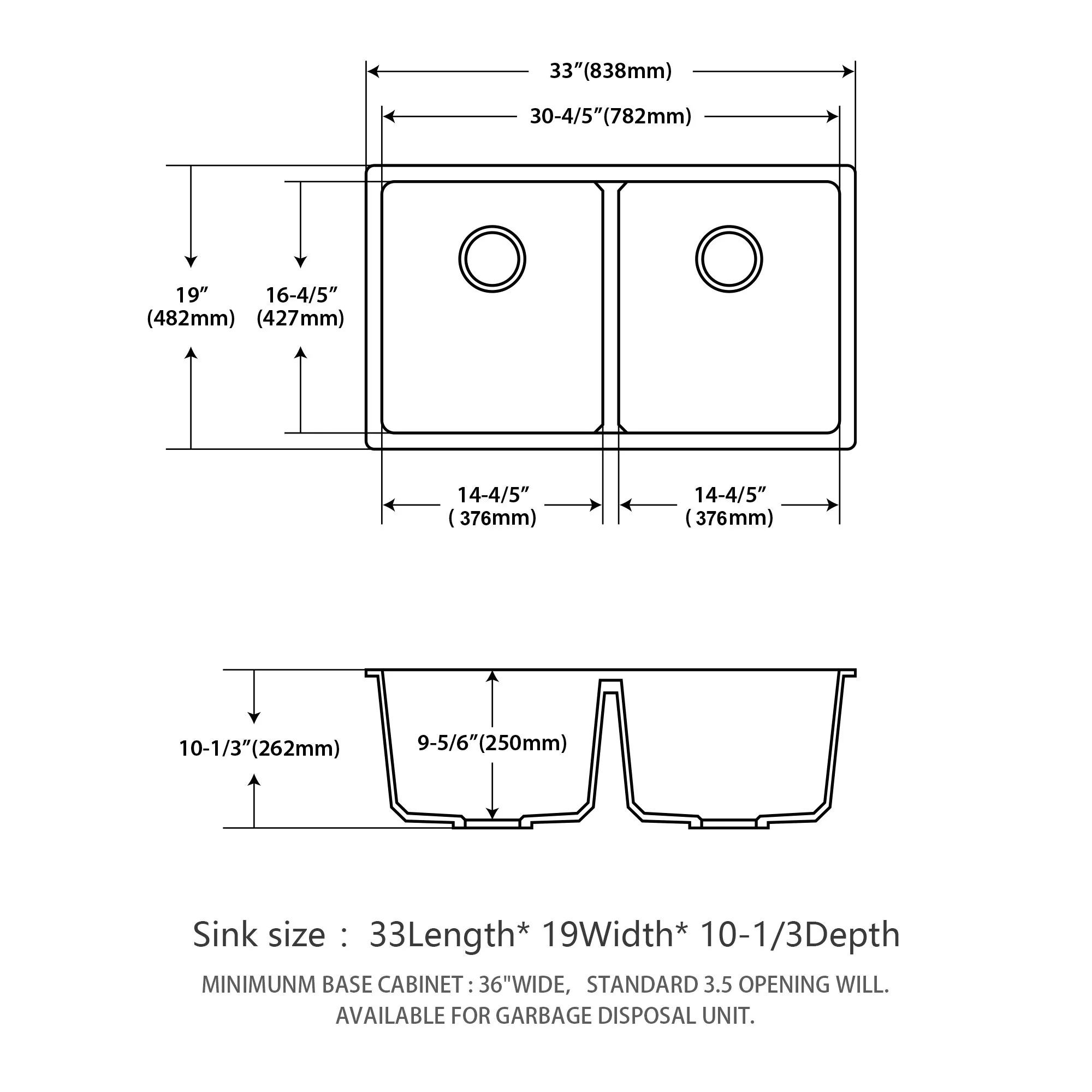 Granite Composite Double Bowl Undermount Kitchen Sink - Image 4