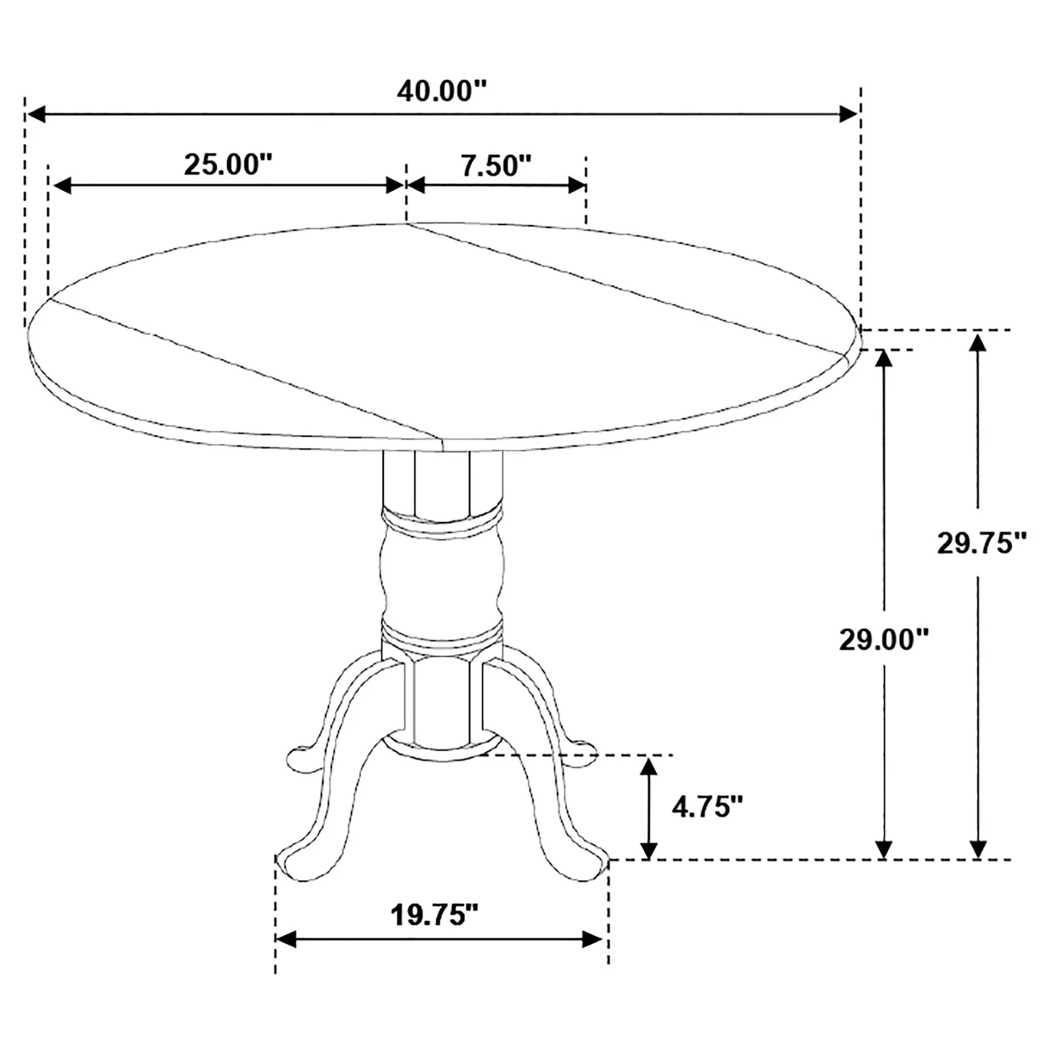 Greer - 5 Piece Dining Set With Drop Down Leaf Table And Curved Back Chairs - White - Image 3