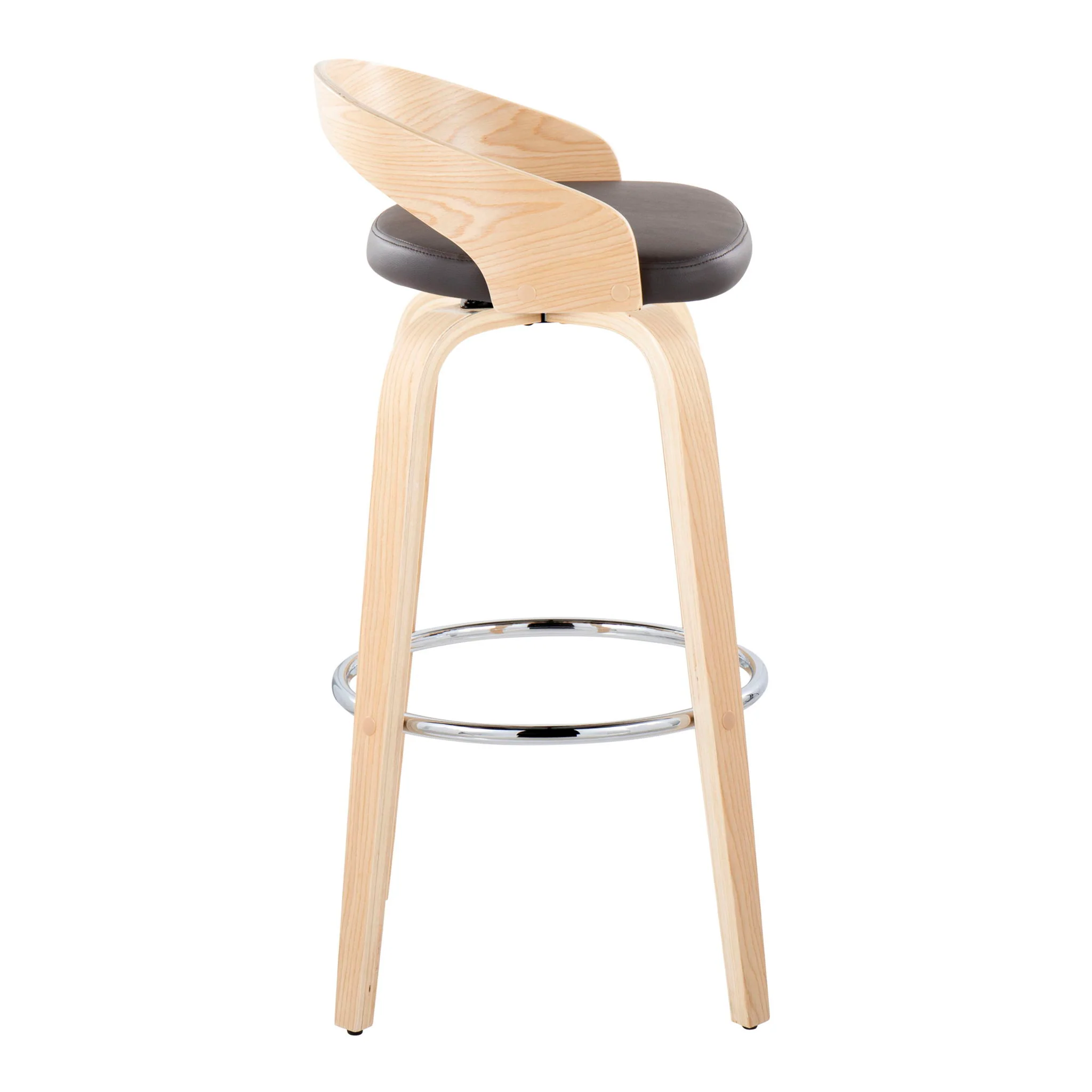 Grotto - Contemporary Fixed-Height Barstool With Swivel With Round Footrest (Set of 2) - Image 13