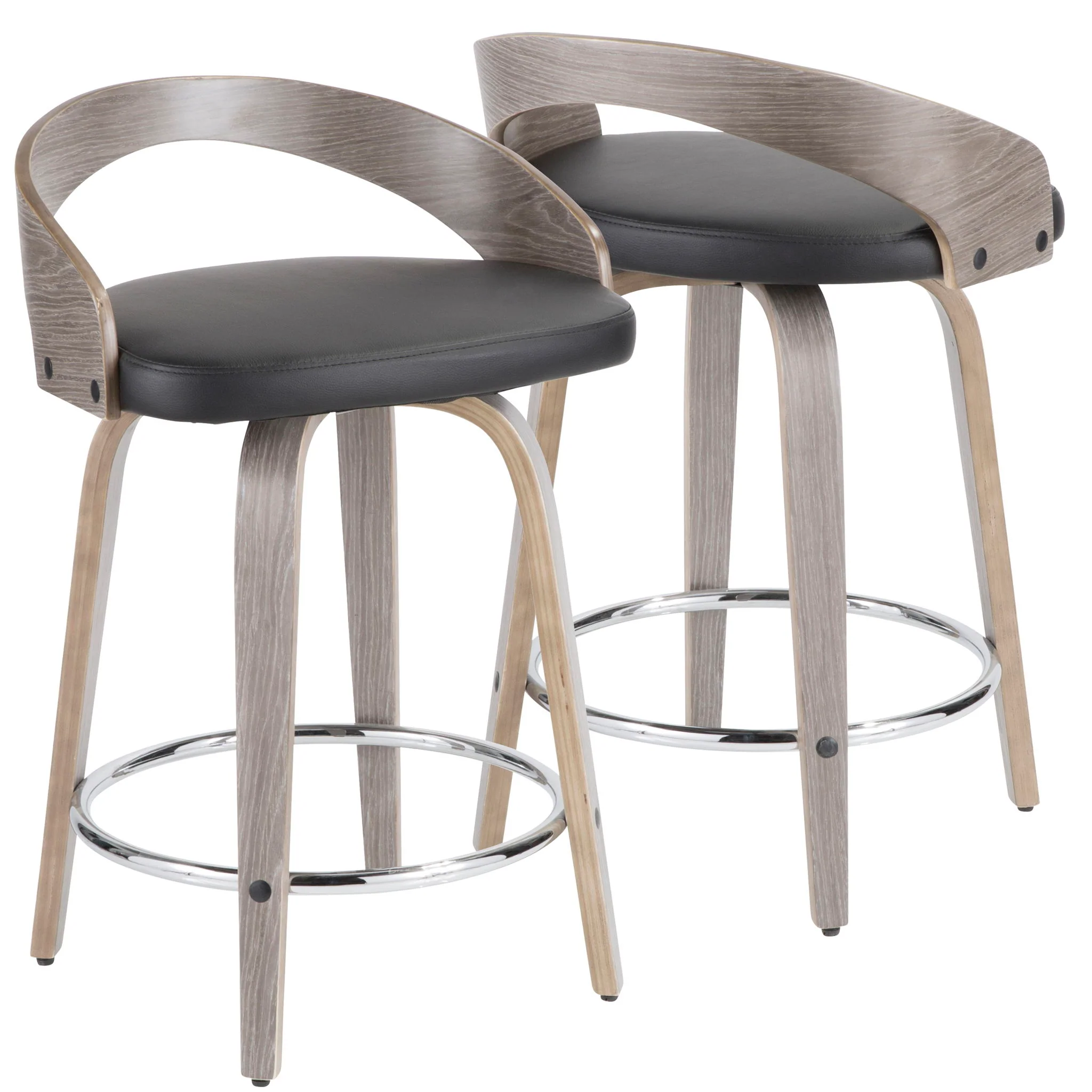 Grotto - Mid-Century Modern Stool (Set of 2) - Image 3