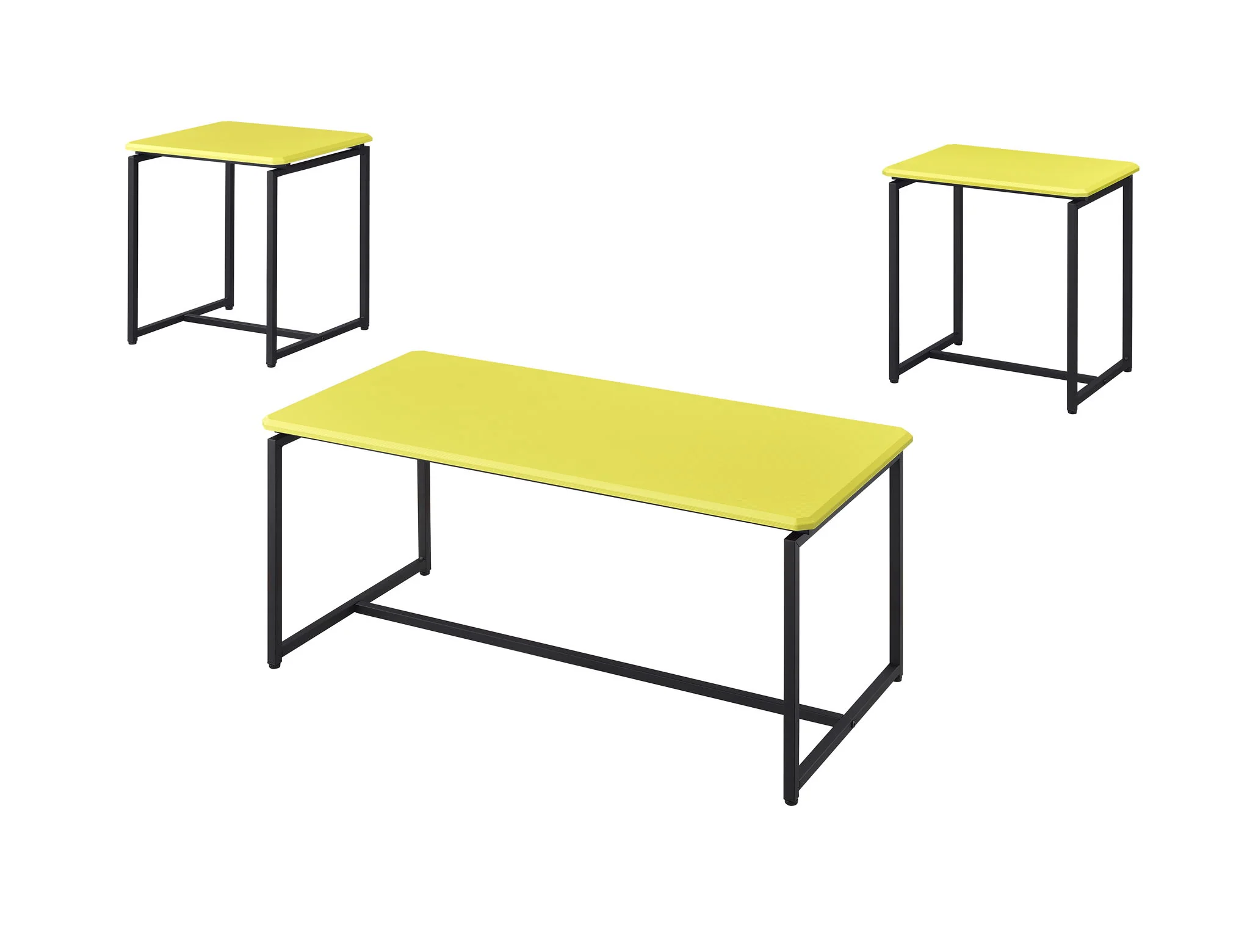 GT - 3 Piece Carbon Fiber Wrap Coffee Table And End Table (Set of 3) - Image 4