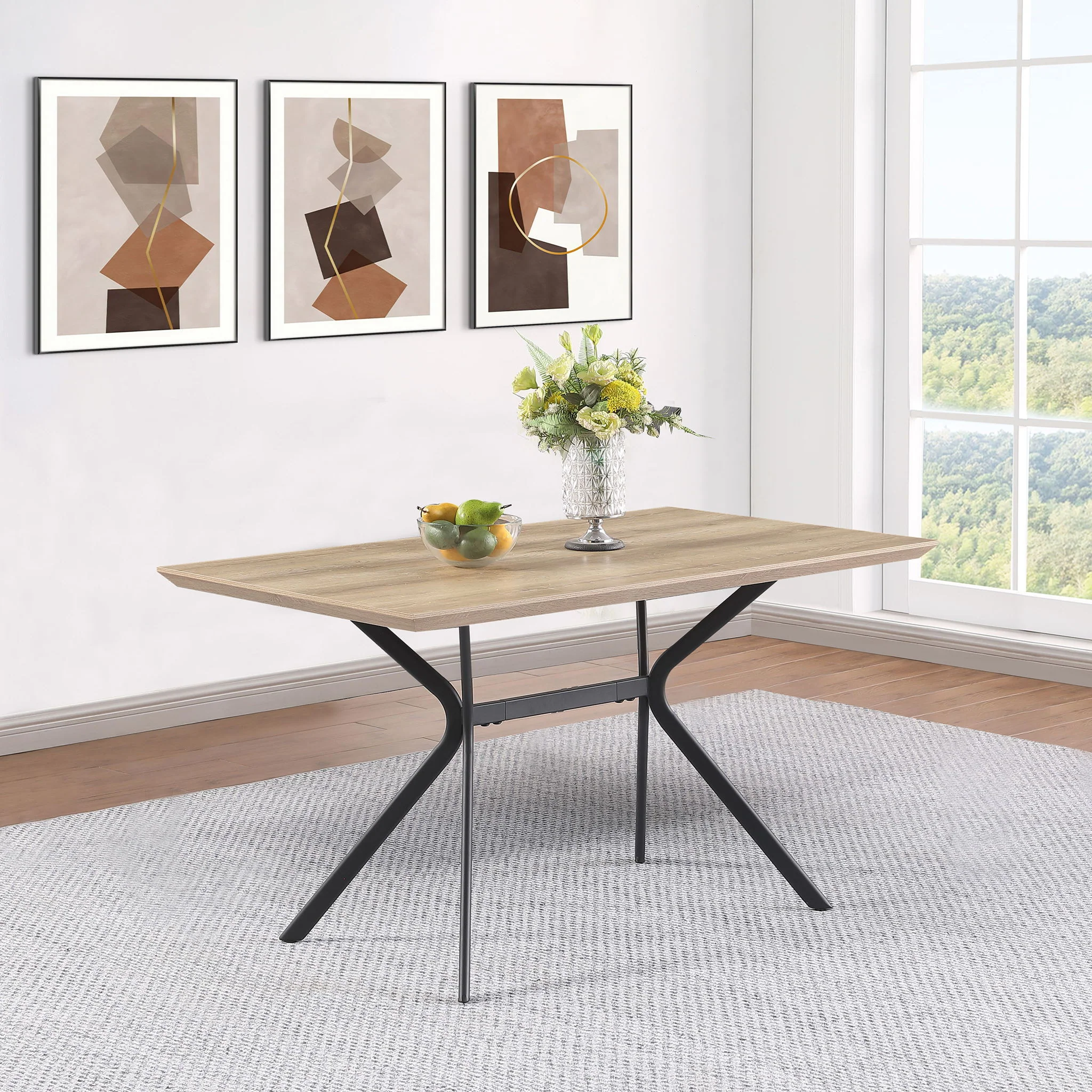 Hanover - Dining Table - Light Brown - Image 3