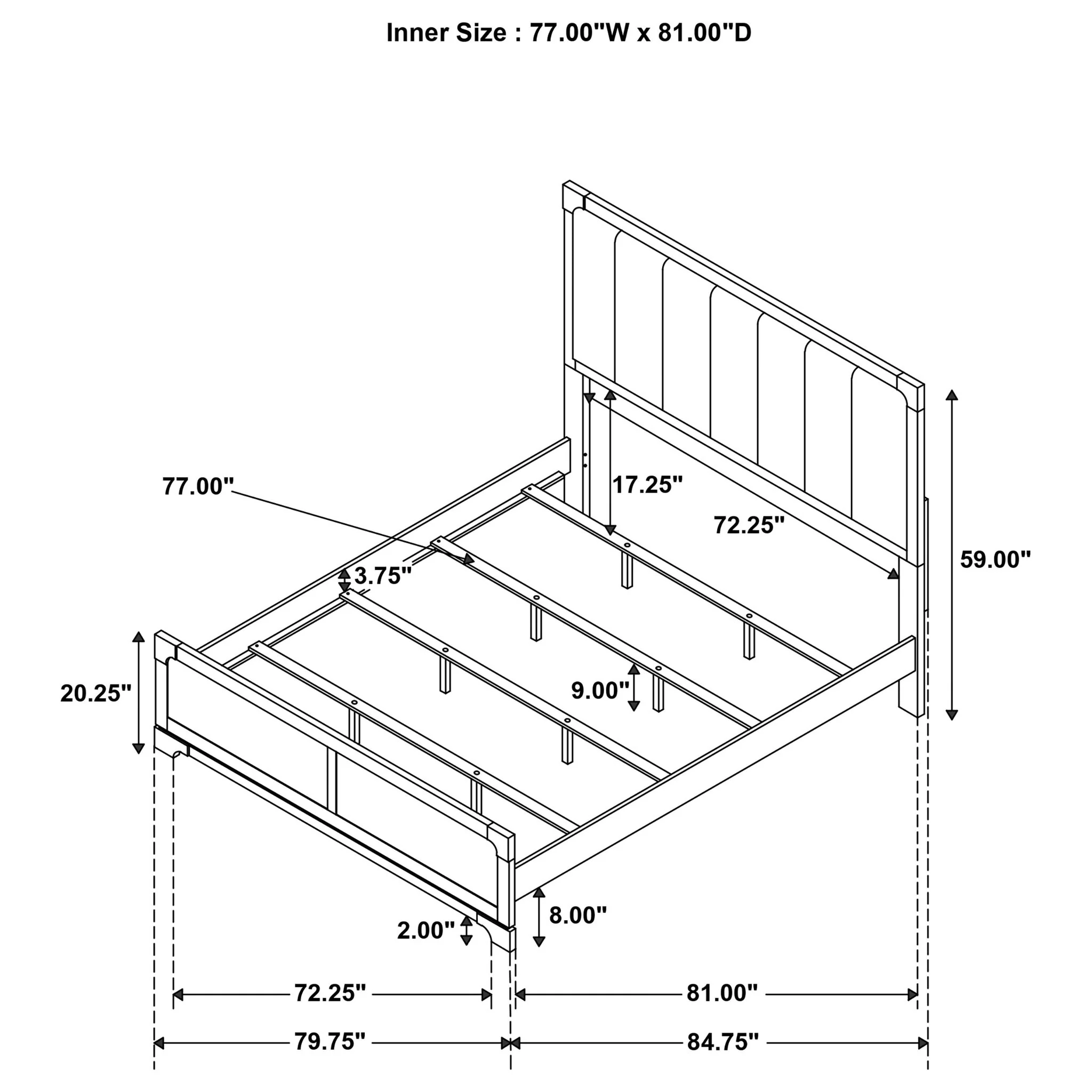Harbington - Panel Bed - Image 3