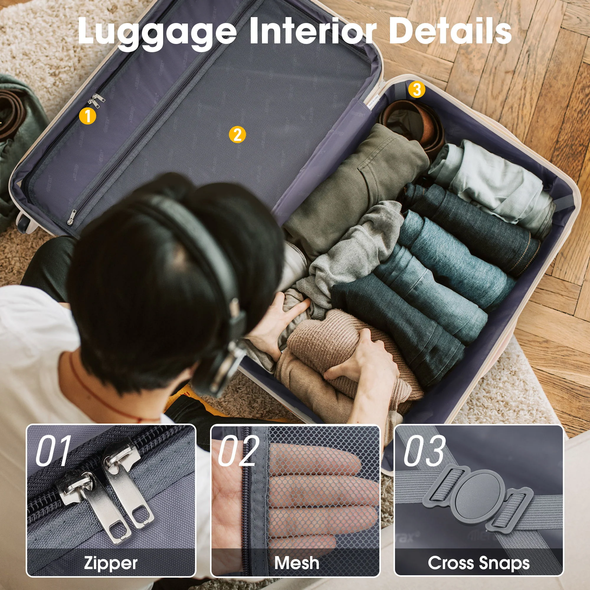 Hardshell Luggage Sets 2 Pieces + Bag Spinner Suitcase With Tsa Lock Lightweight 20" / 24" - Image 9