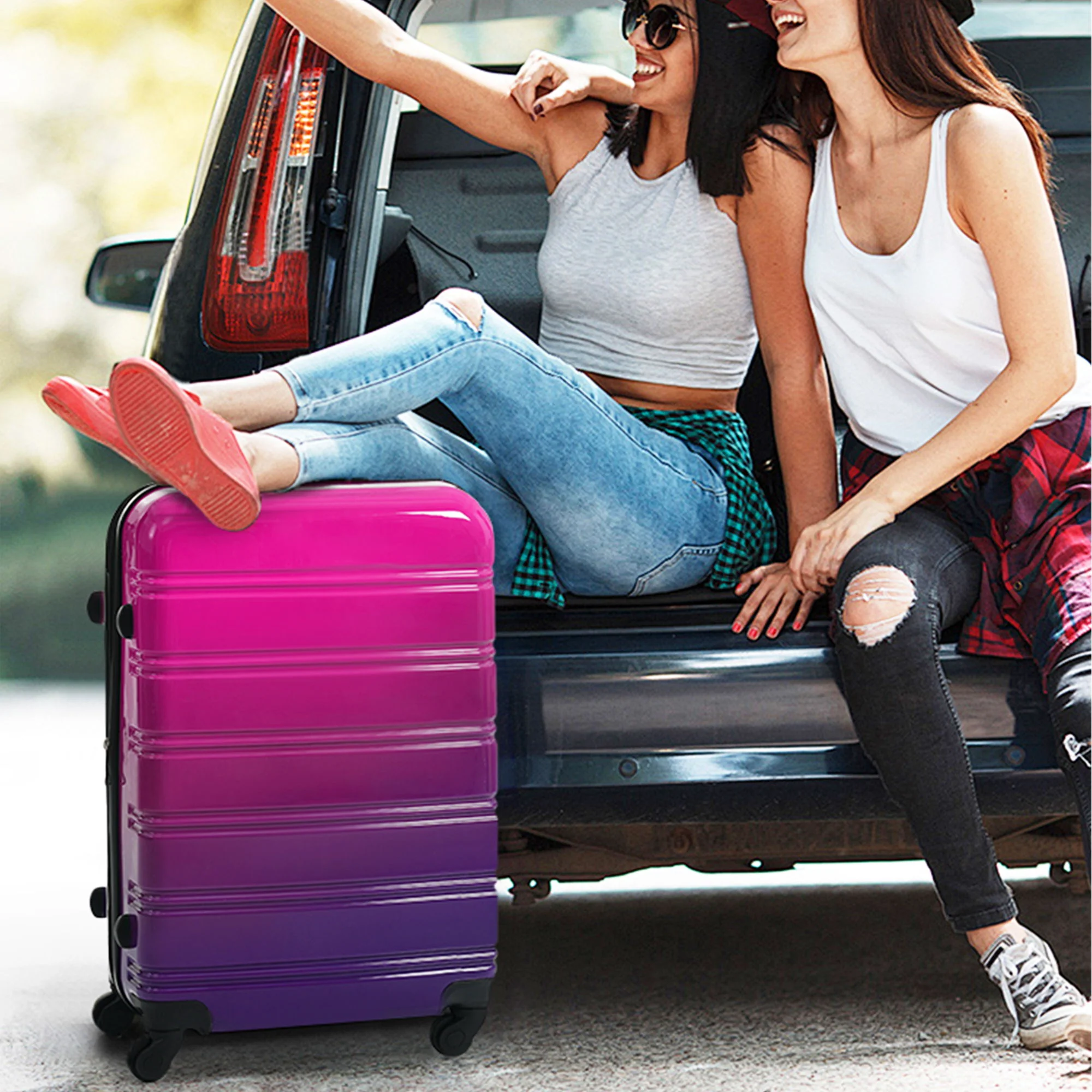 Hardshell Luggage Sets 3 Piece Gradient Color Expandable Suitcase With Spinner Wheels And Tsa Lock Lightweight 20" 24" 28" Available - Image 8
