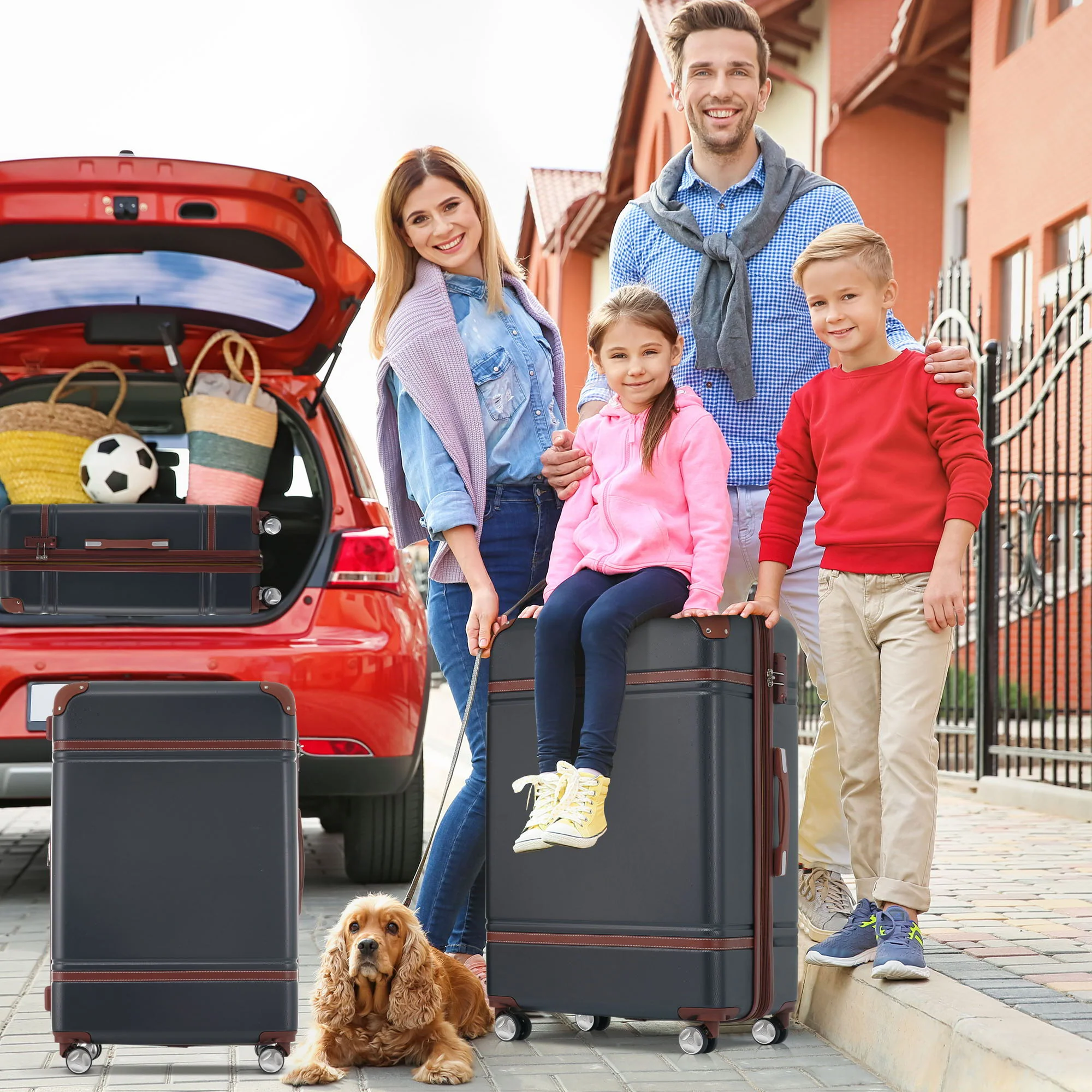 Hardshell Luggage Sets 3 Pieces 20" / 28" Luggages And Cosmetic Case Spinner Suitcase With Tsa Lock Lightweight - Image 8