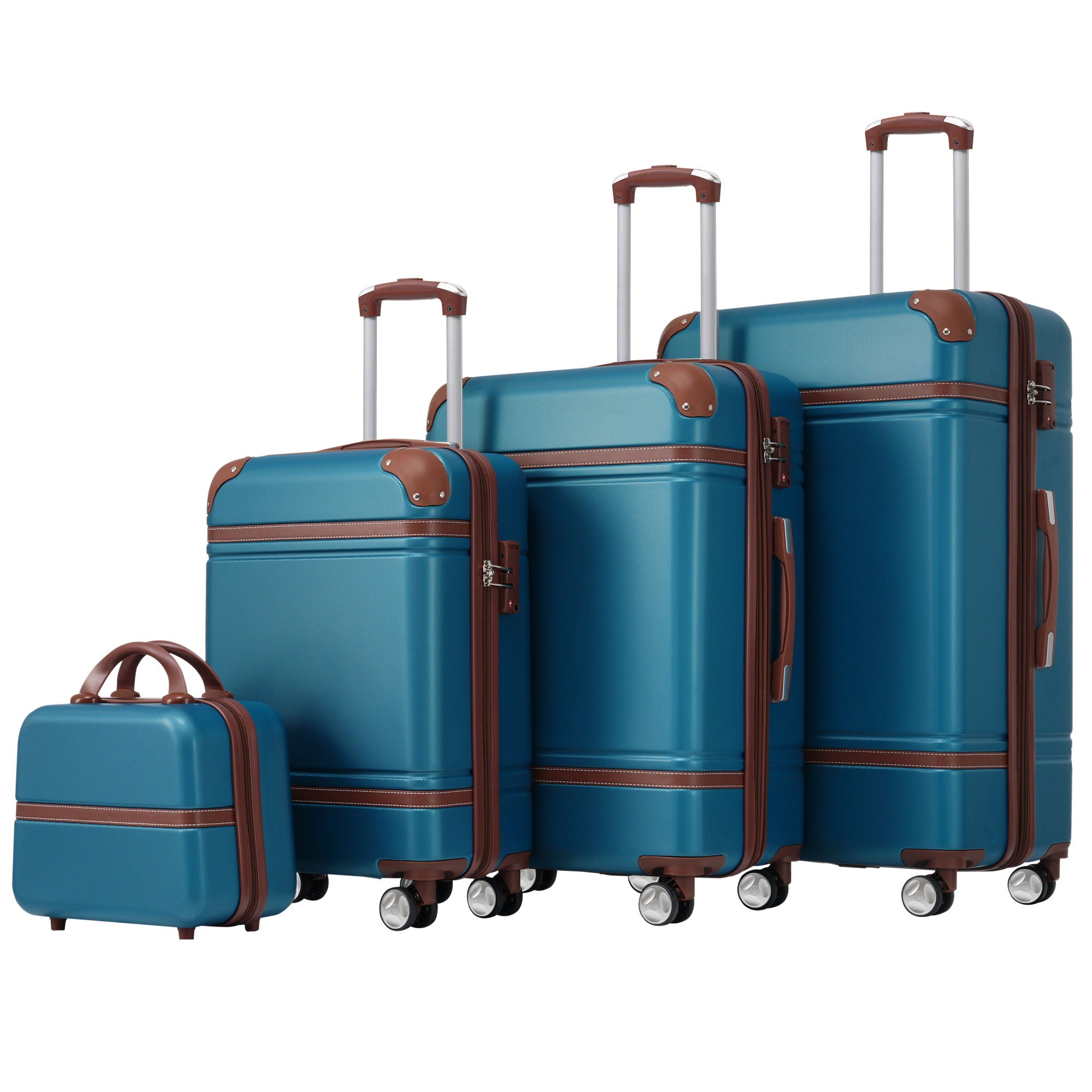 Hardshell Luggage Sets 4 Pieces 20" / 24" / 28" Luggages And Cosmetic Case Spinner Suitcase With Tsa Lock Lightweight - Image 3