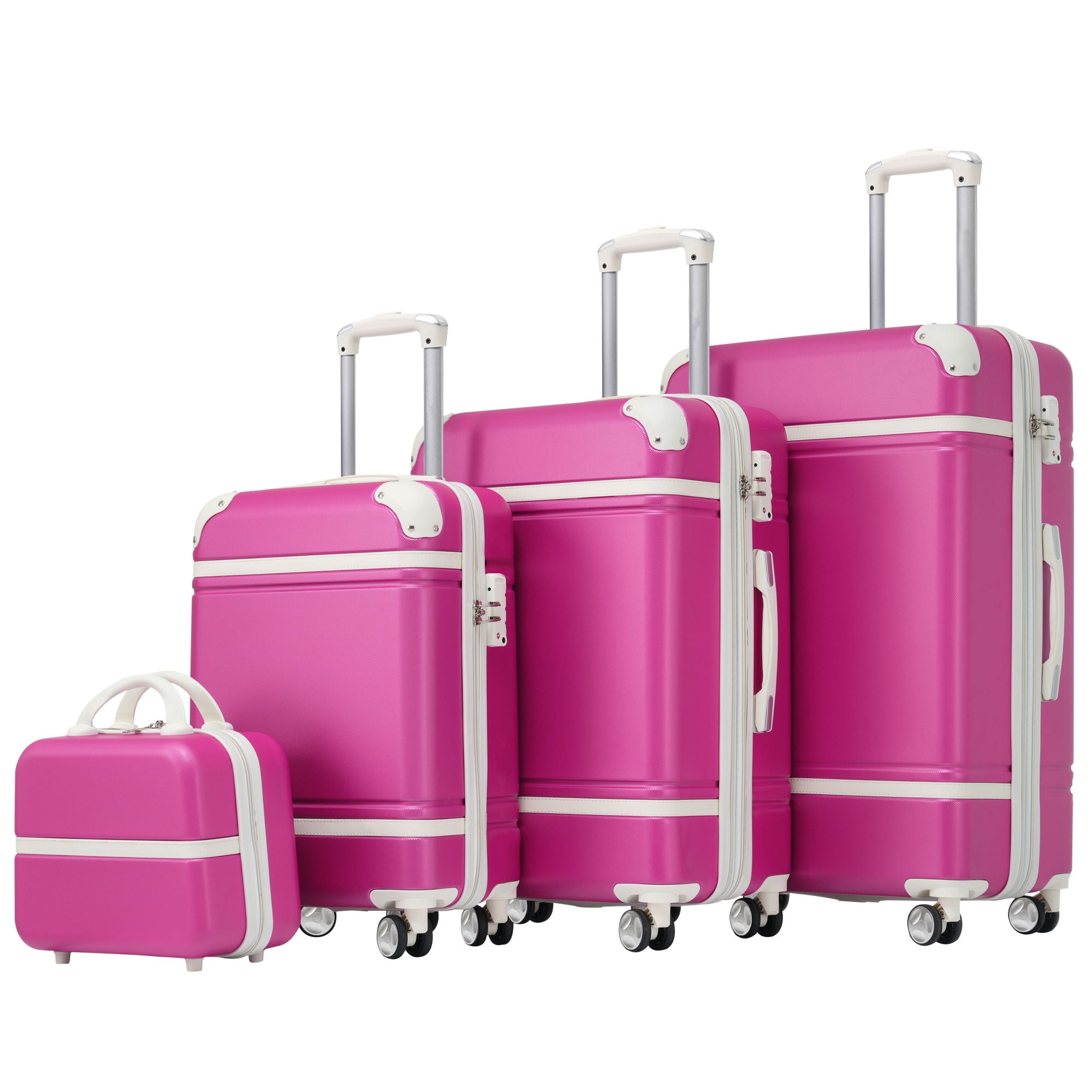 Hardshell Luggage Sets 4 Pieces 20" / 24" / 28" Luggages And Cosmetic Case Spinner Suitcase With Tsa Lock Lightweight - Image 4