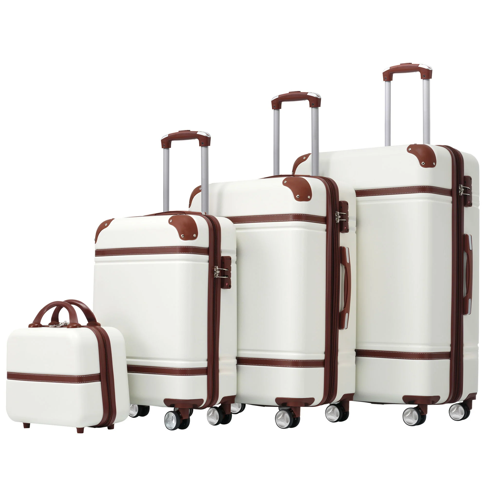 Hardshell Luggage Sets 4 Pieces 20" / 24" / 28" Luggages And Cosmetic Case Spinner Suitcase With Tsa Lock Lightweight - Image 5