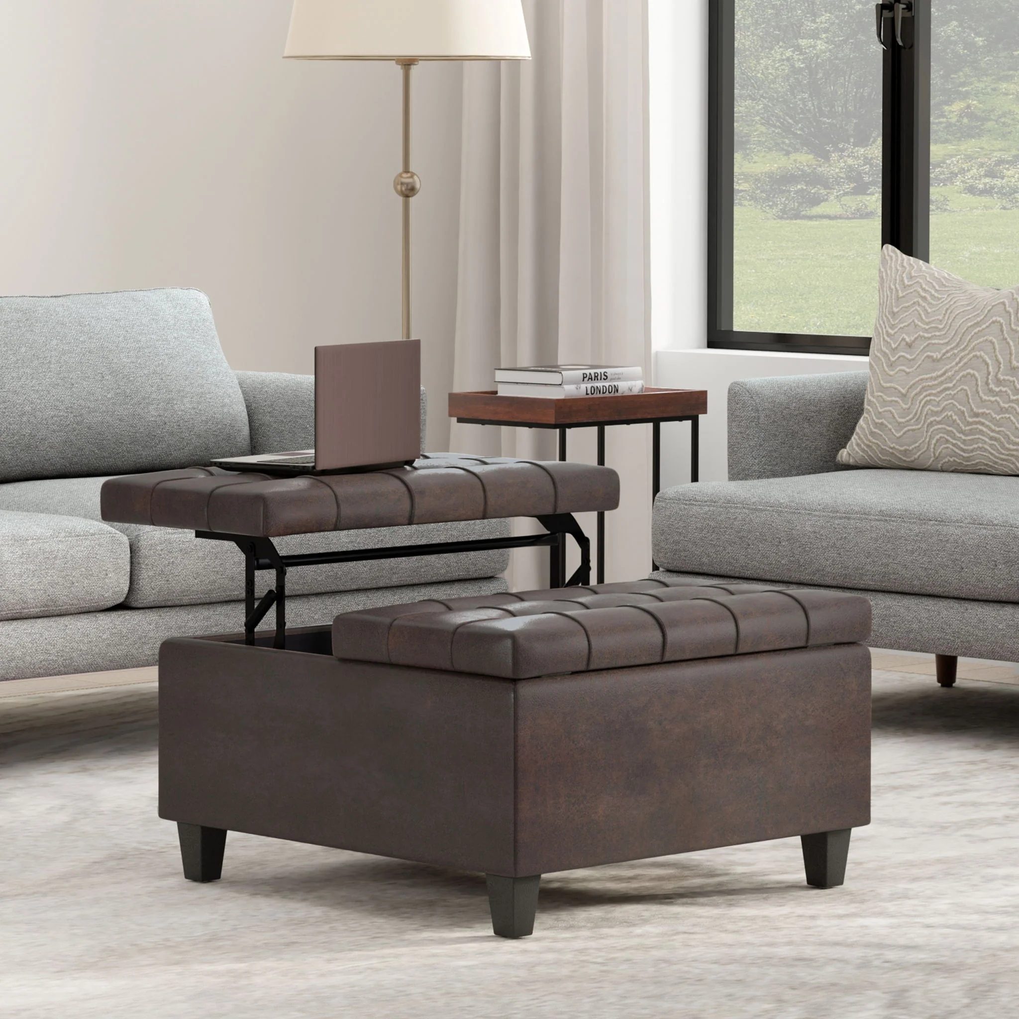 Harrison - Upholstered Coffee Table Storage Ottoman - Image 42
