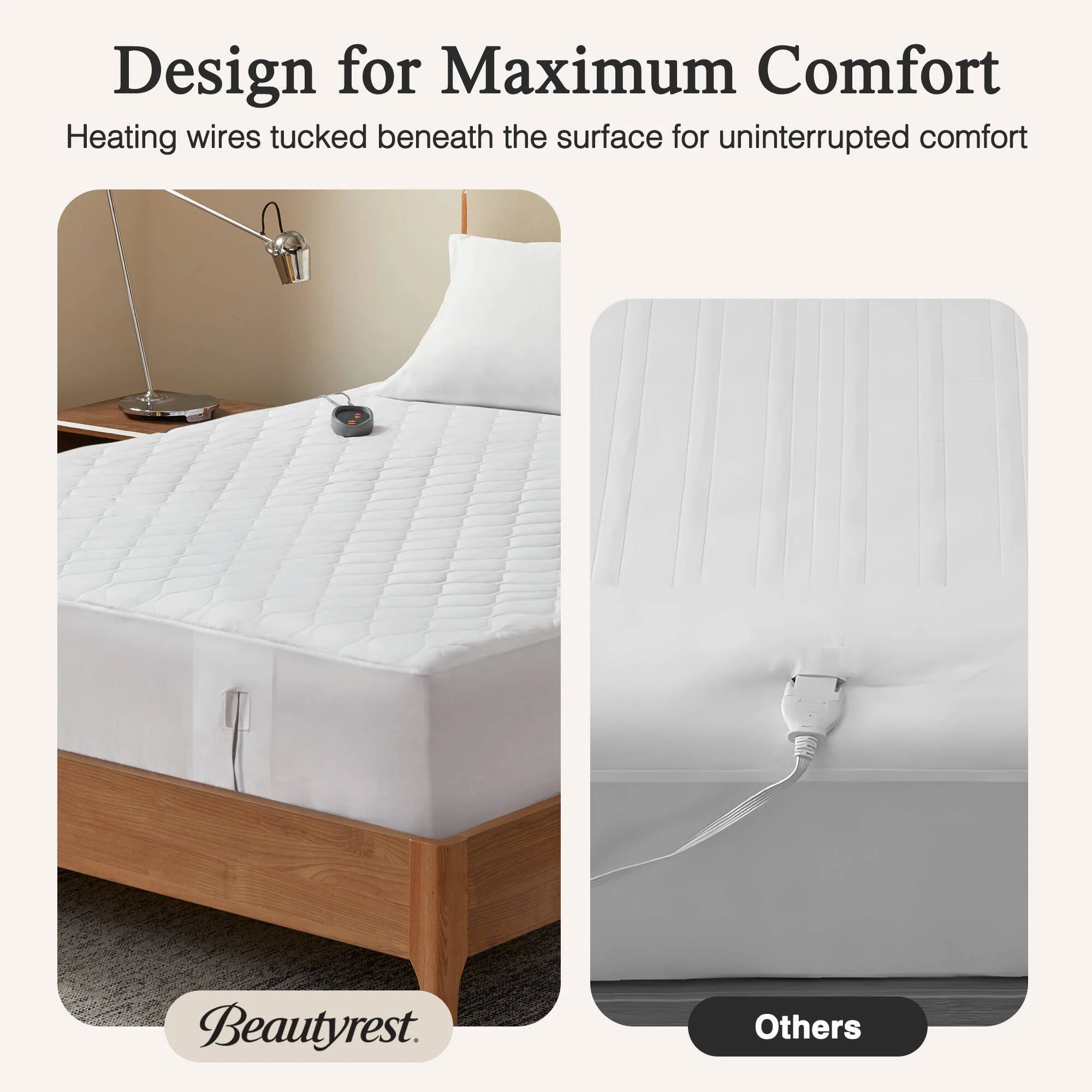 Heated Microfiber - Twin Heated Mattress Pad With 3M Scotchgard - White - Image 4
