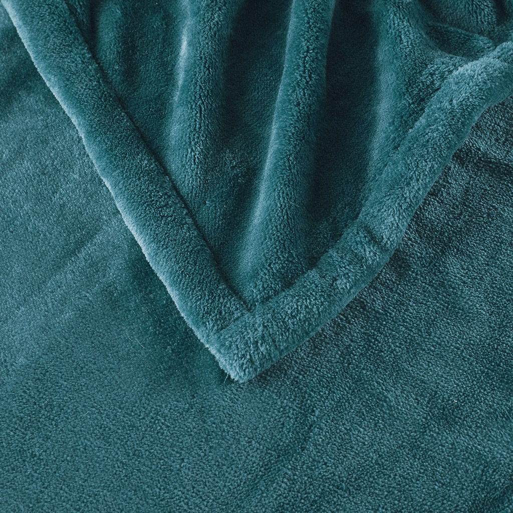 Heated Plush - Throw - Teal - Image 3