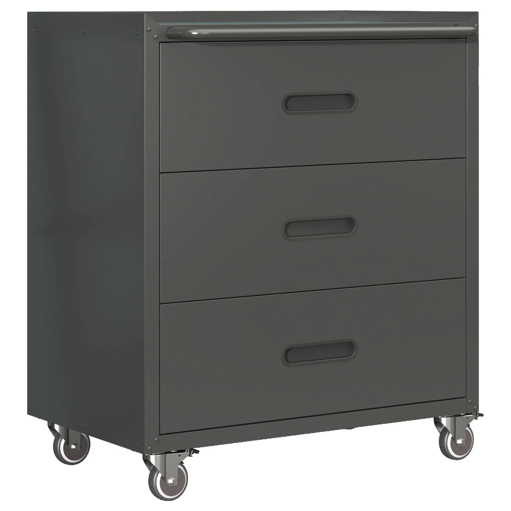 Heavy Duty Metal Storage Cabinet With Wheels 3 Drawer Tool Cabinet For Garage, Office, And Home Organizer Solutions - Image 2