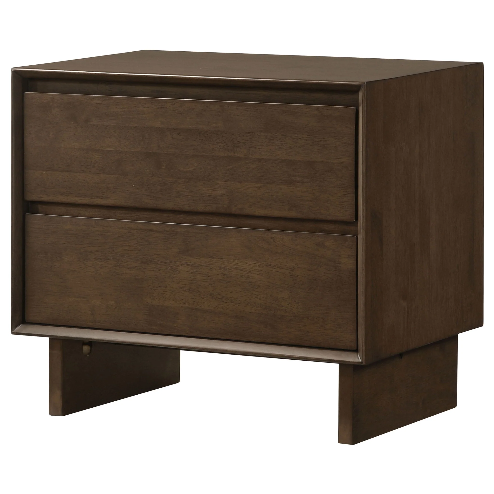 Hemlock - 2 Drawer Nightstand Bedside Table - Brown - Image 3