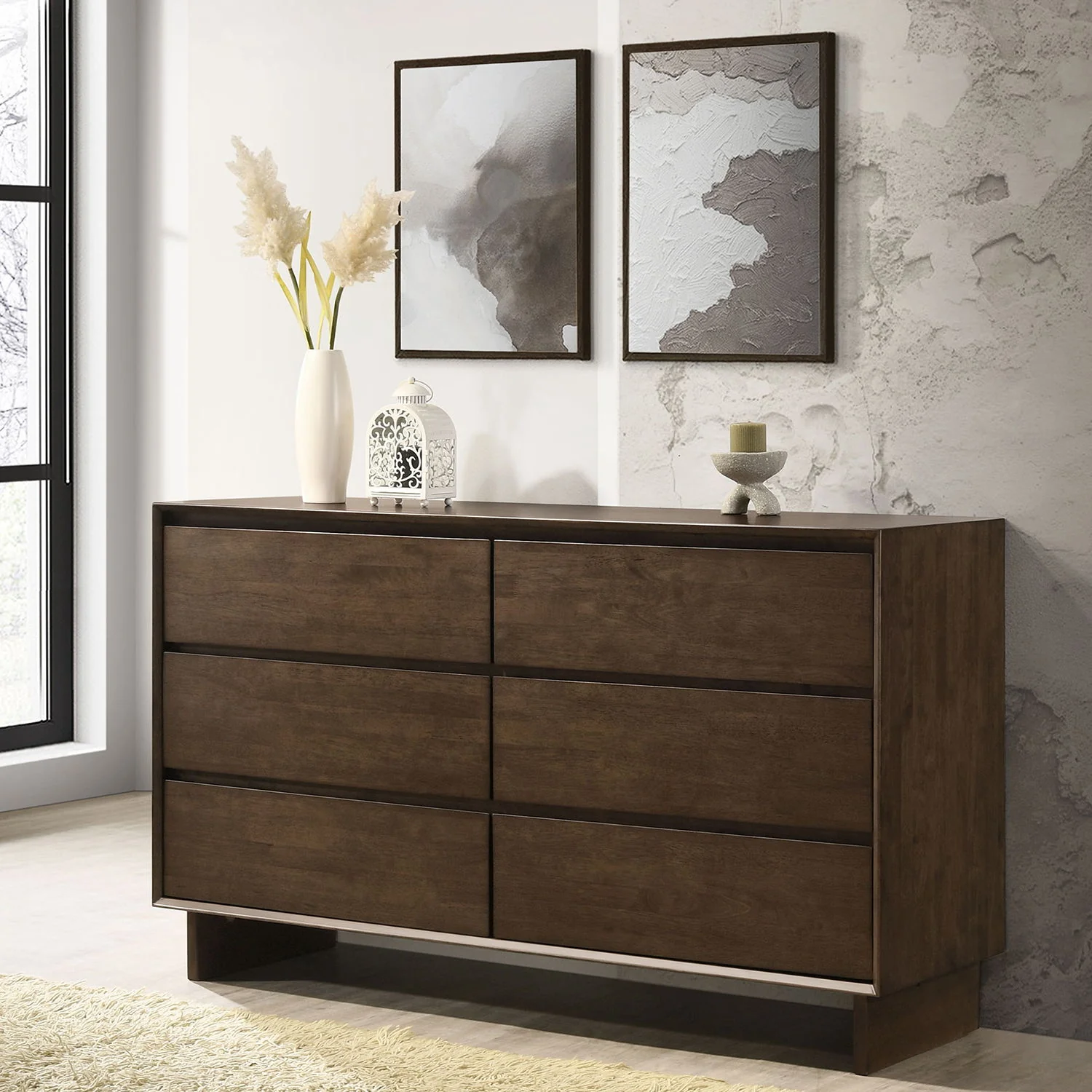 Hemlock - 6 Drawer Dresser Cabinet - Brown - Image 4