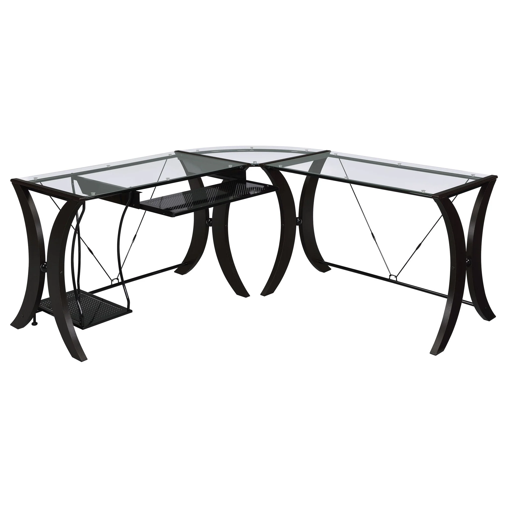 Henley - L Shape Computer Desk - Cappuccino - Image 2