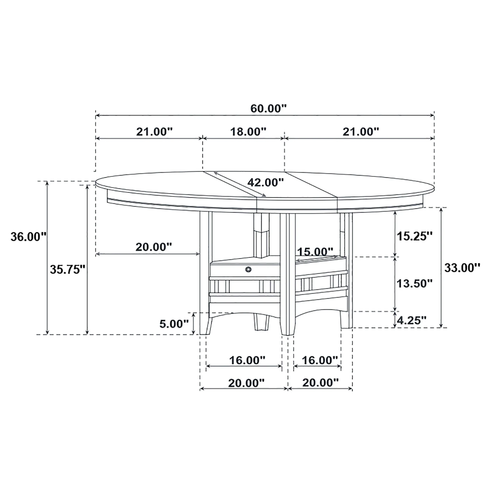 Hester - Extension Counter Dining Table - Espresso - Image 2