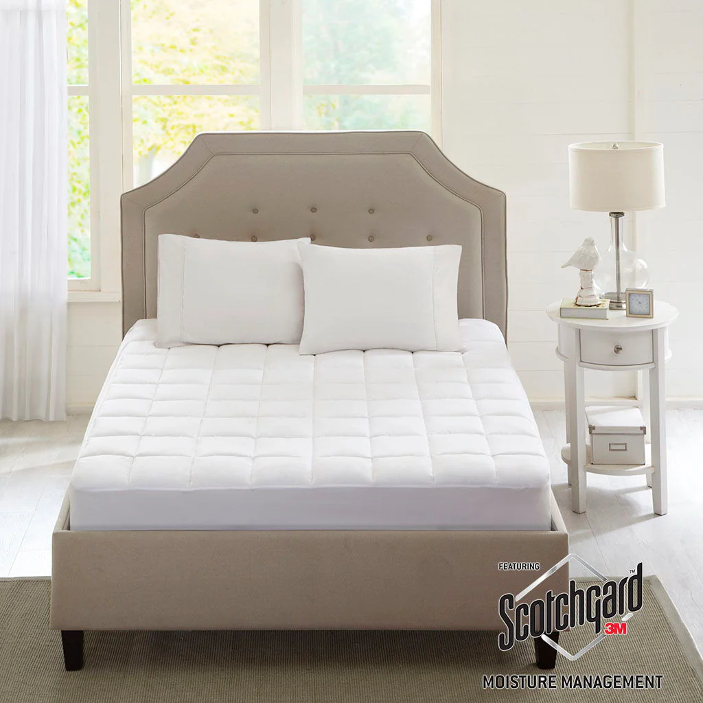 Highline - Twin 3M Scotchguard Mattress Pad - White - Image 4