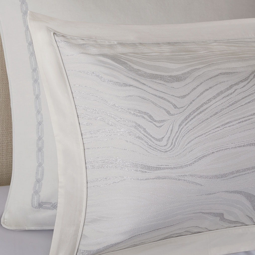 Hollywood Glam - Queen Comforter Set - White - Image 4