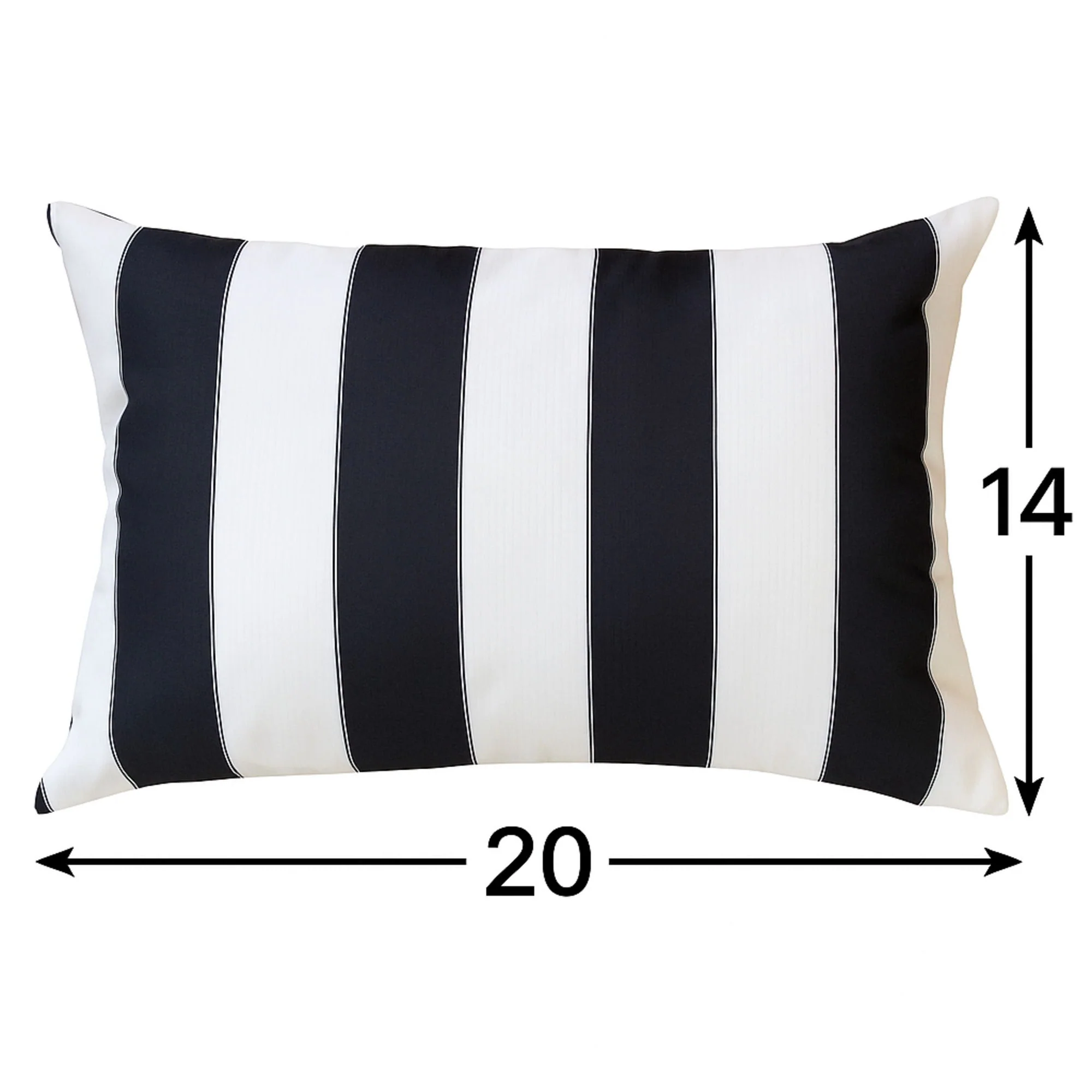 Horizon - Stripe Pillow Outdoor & Indoor - Black - Image 2