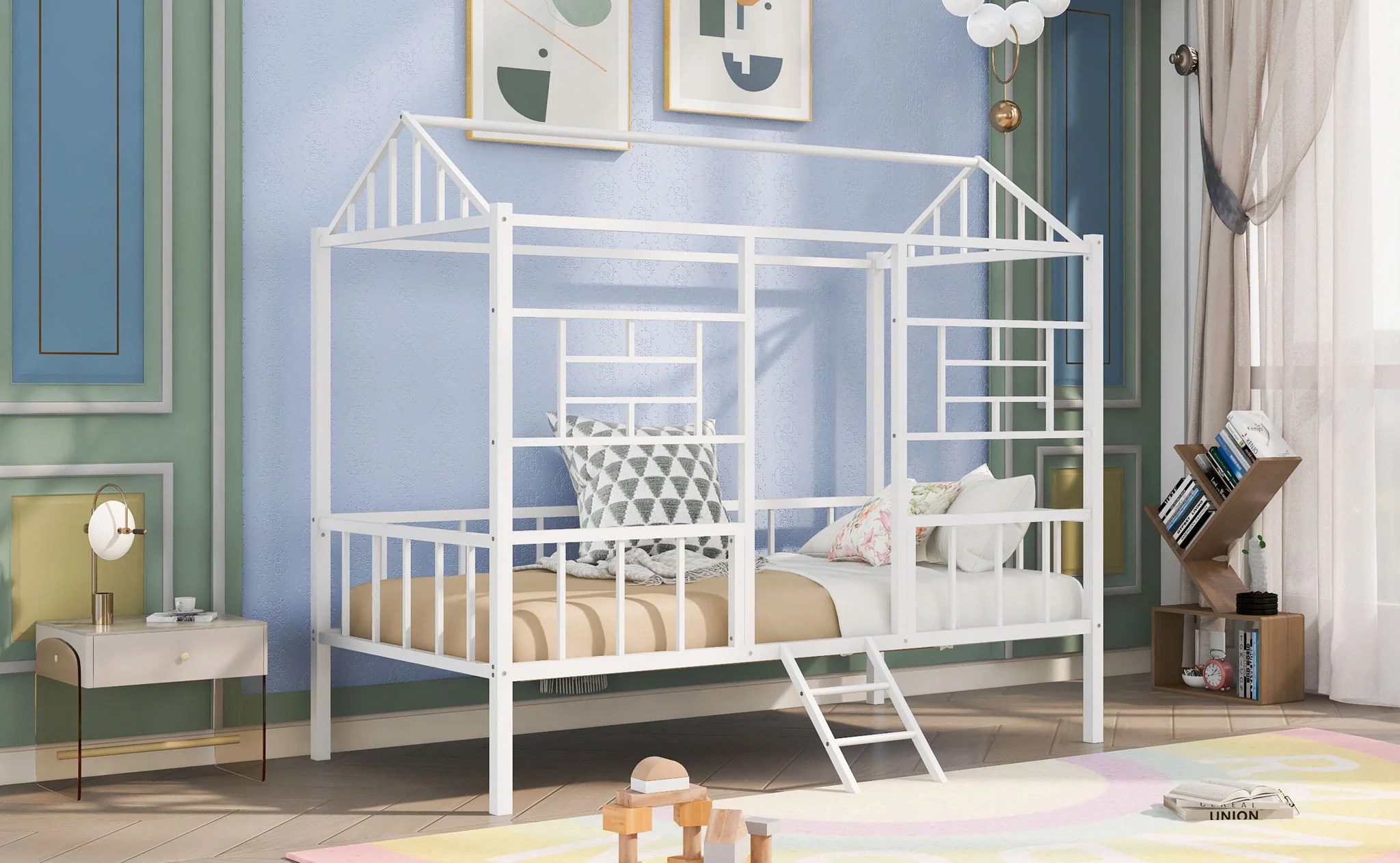 House Bed Frame With Slatted Support, No Box Spring Needed - Image 6
