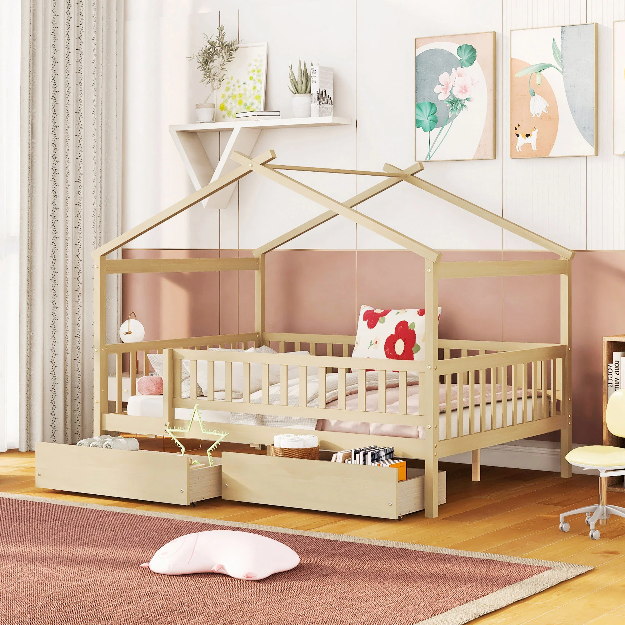 House Bed With 2 Drawers - Image 5