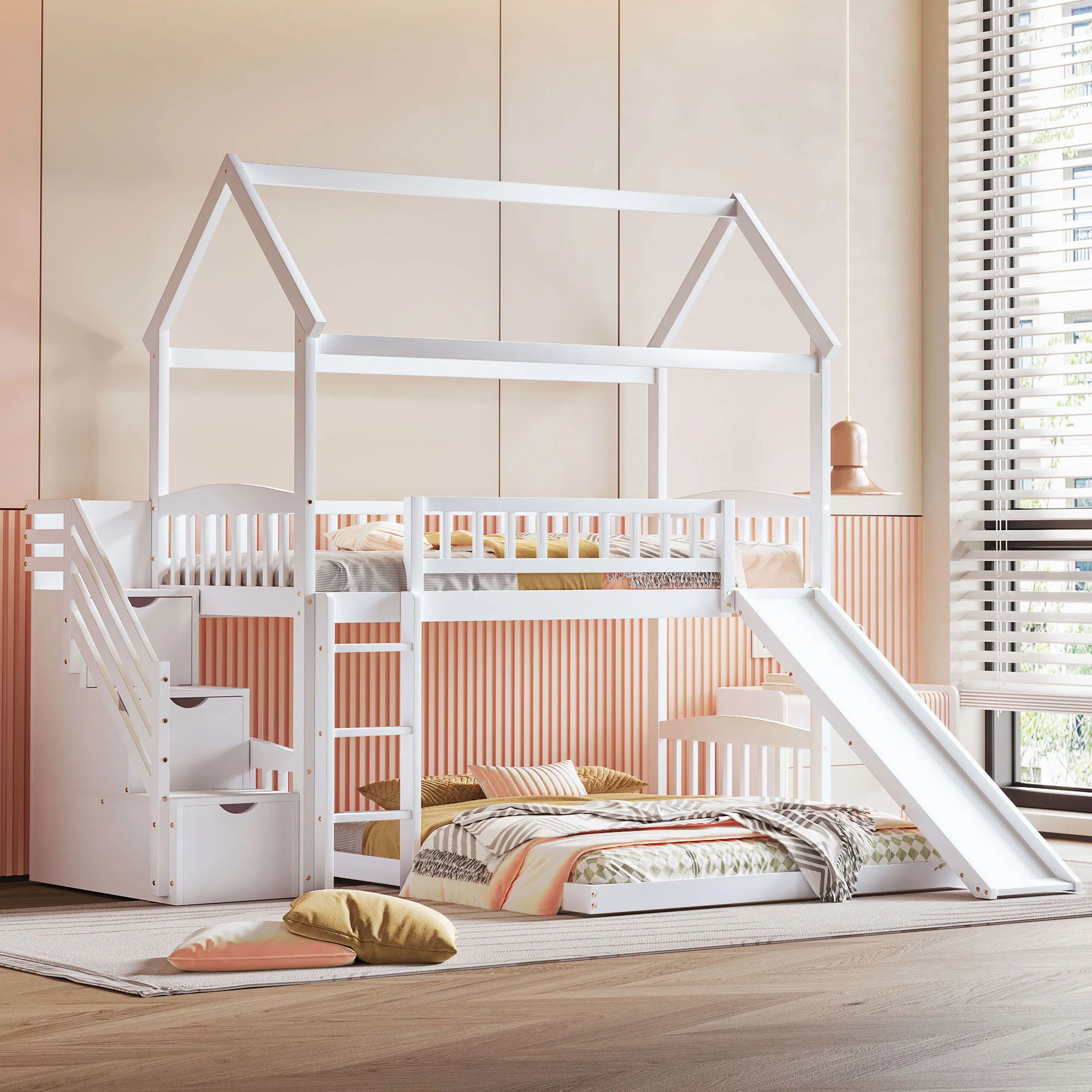 House Bunk Bed With Slide - Image 2