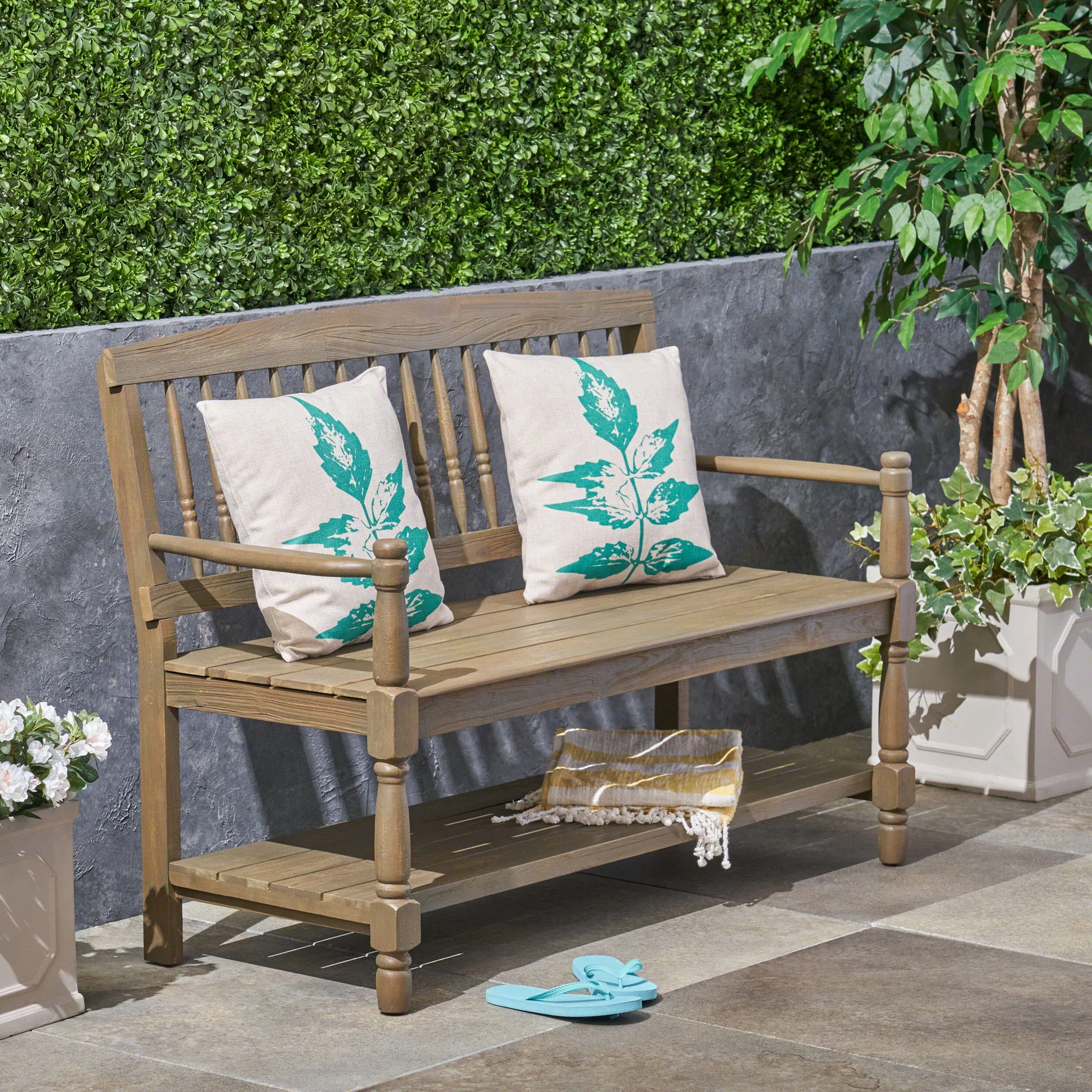 Imperial - Bench With Built In Shelf - Image 6