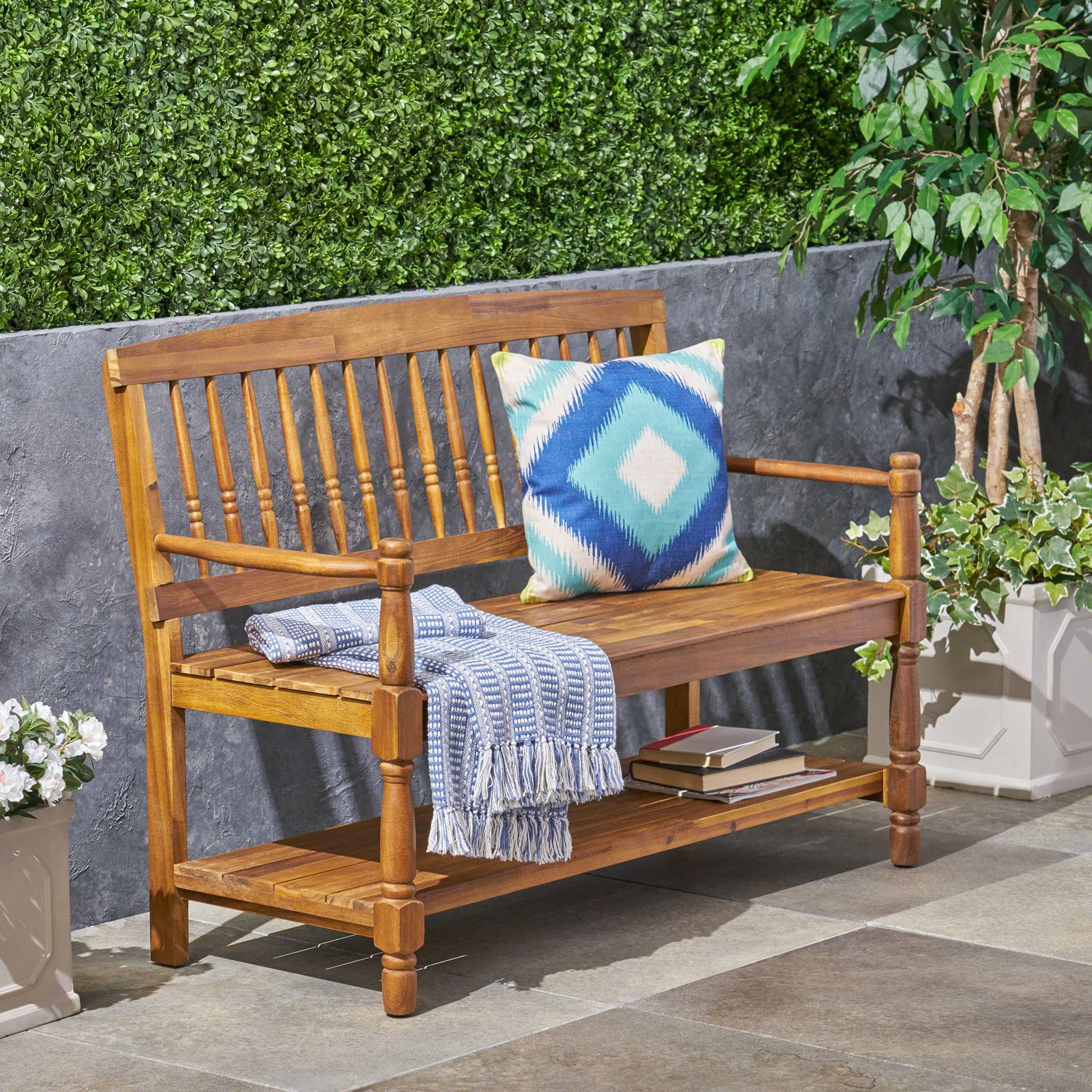 Imperial - Bench With Built In Shelf - Image 7