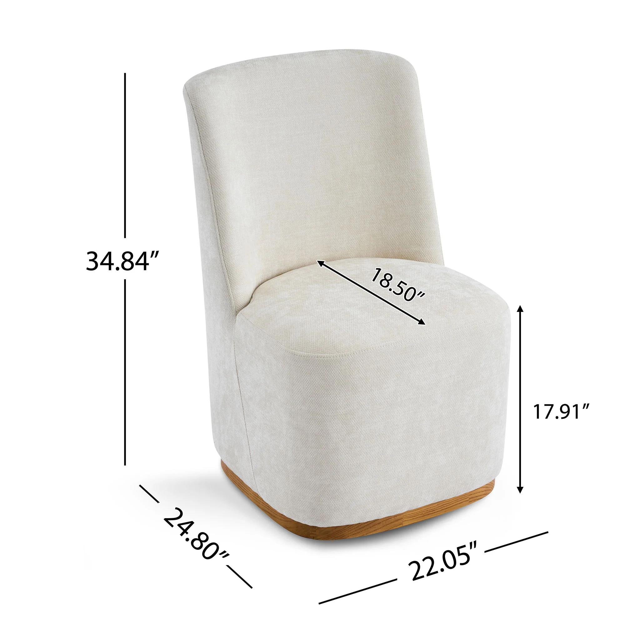 Indoor Upholstered Dining Chair (Set of 2) - Beige - Image 4