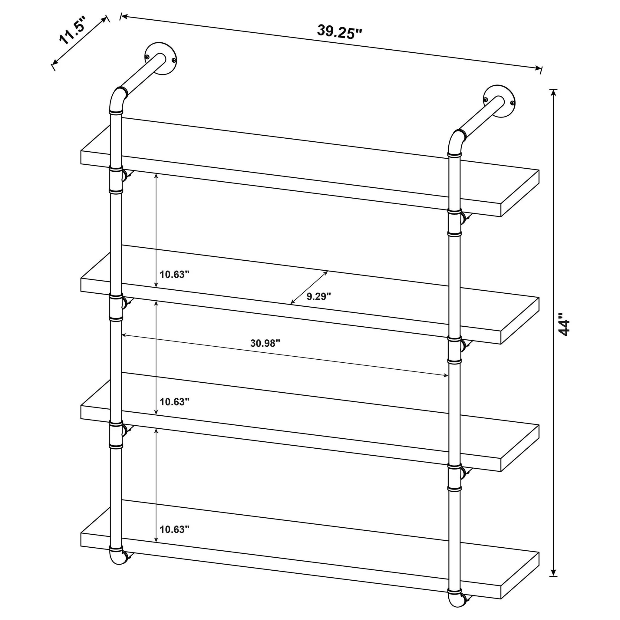 Industrial Design Wall Shelf - Image 8