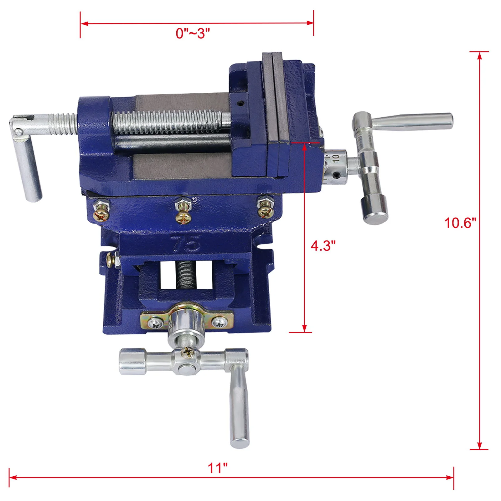 Industrial Quality Cross Slide Vise, Drill Press Metal Milling 2 Way X - Y - Image 6