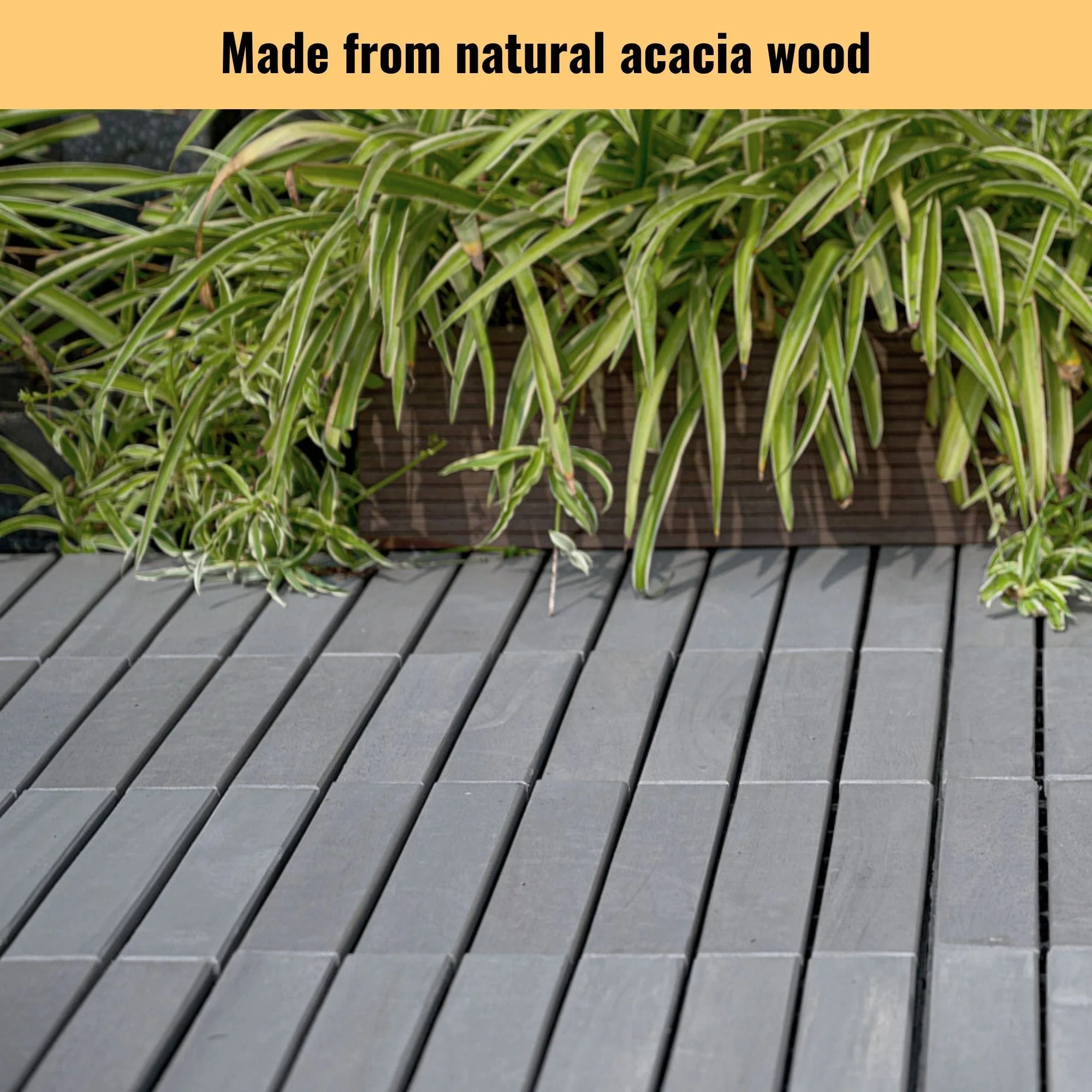 Interlocking Deck Tiles Striped Pattern, Waterproof Anti Mildew Brown - Image 12