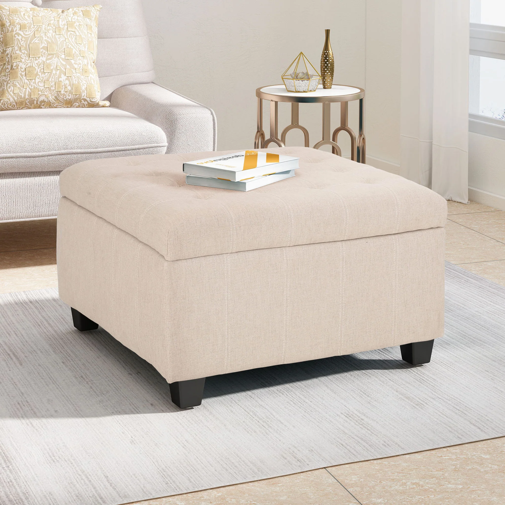 Isabella - Contemporary Ottoman With Storage - Image 8
