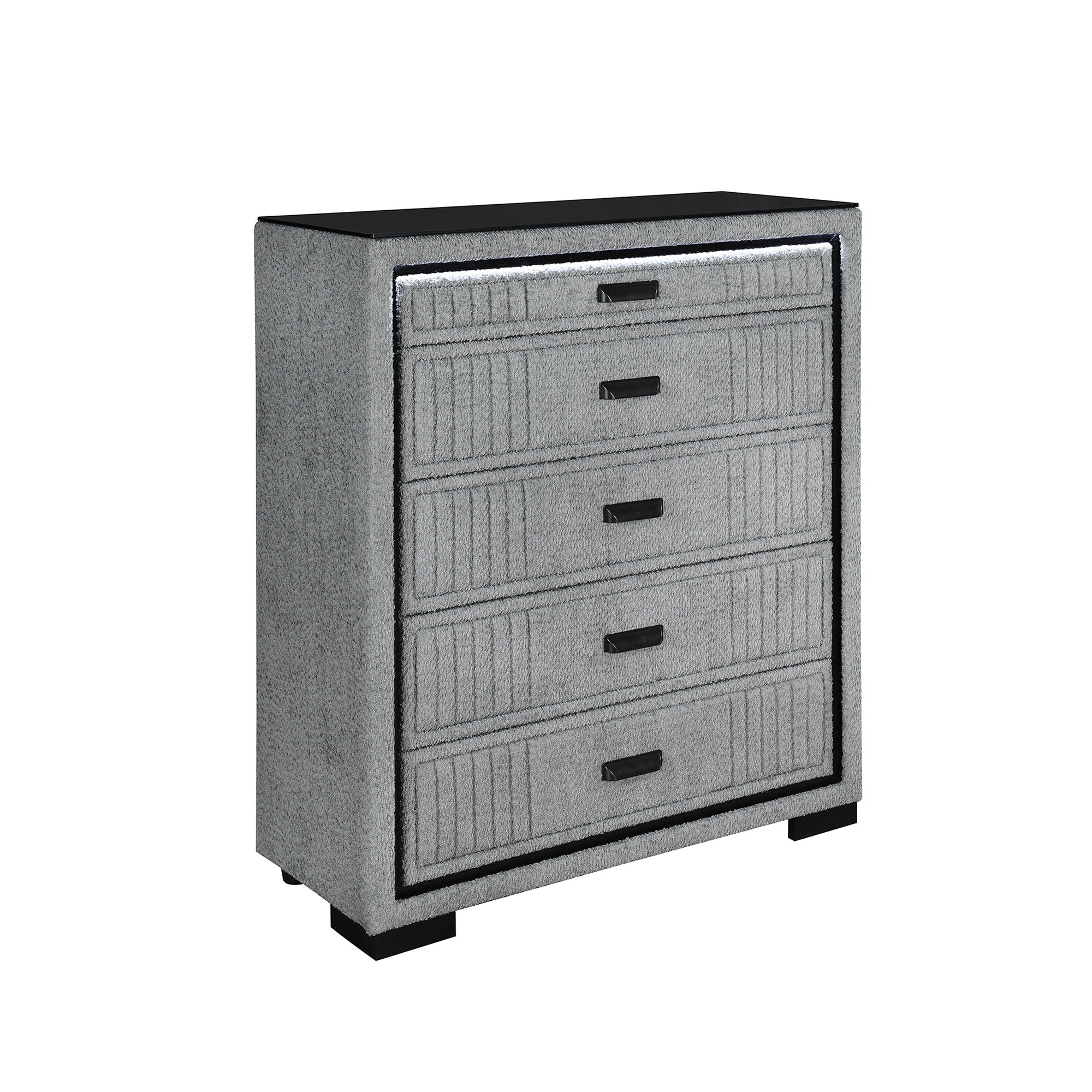 Isaiah - Upholstered Chest With LED Lighting - Image 5