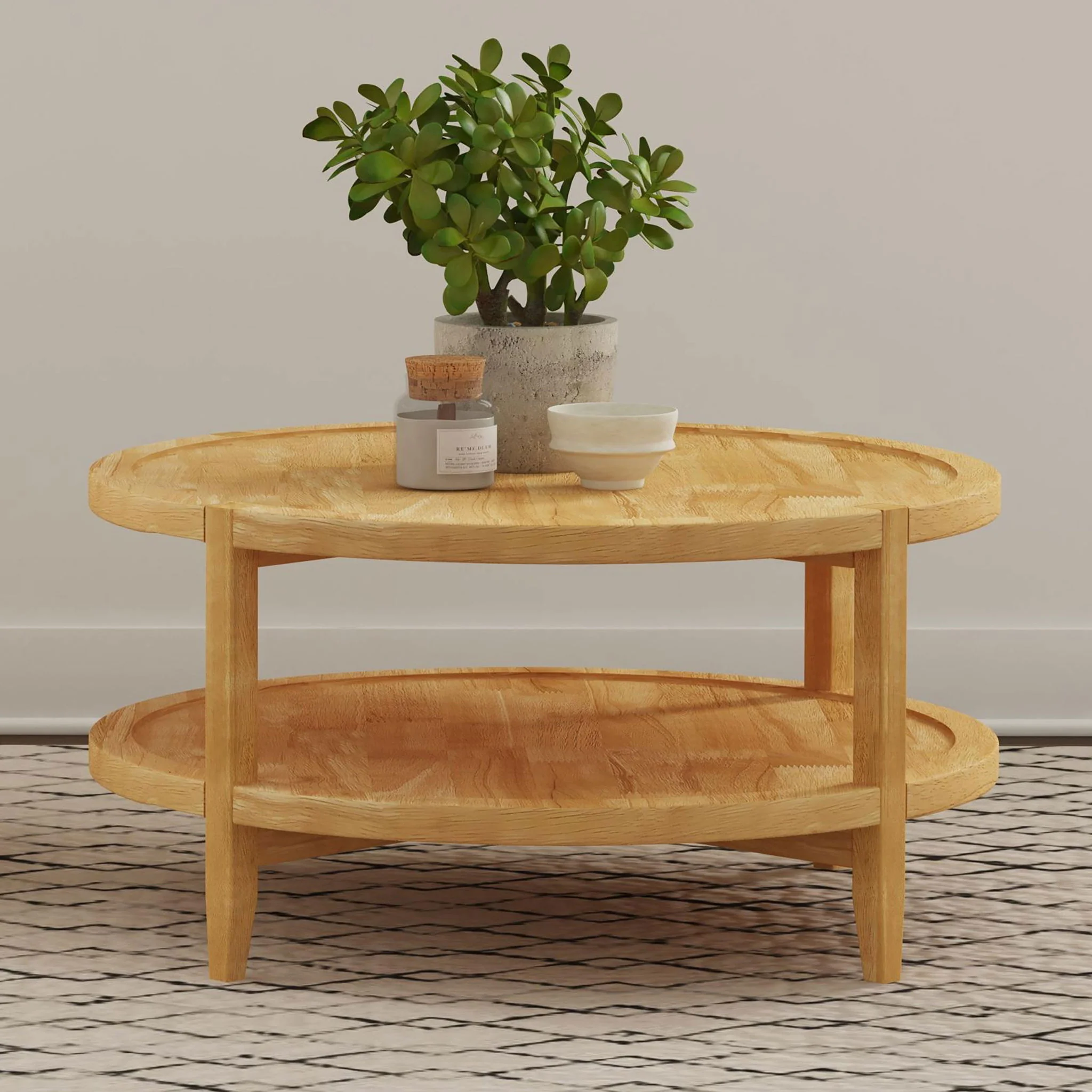 Isbell - Round Table With Storage Shelf - Image 8