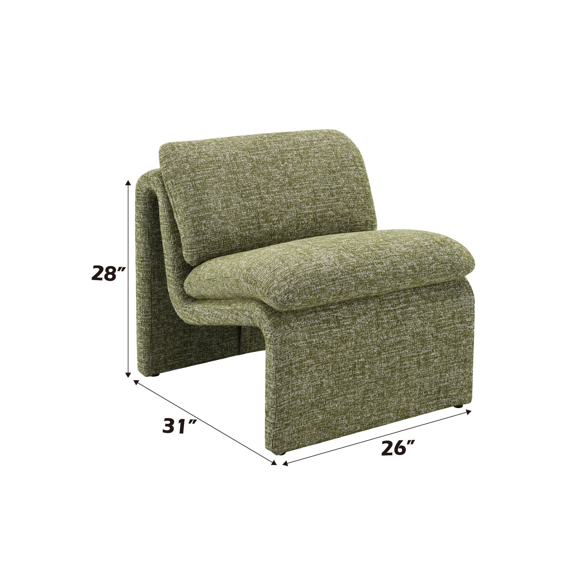 Jaeda - Innovative Elegance Accent Chair In Curved Shape - Image 8