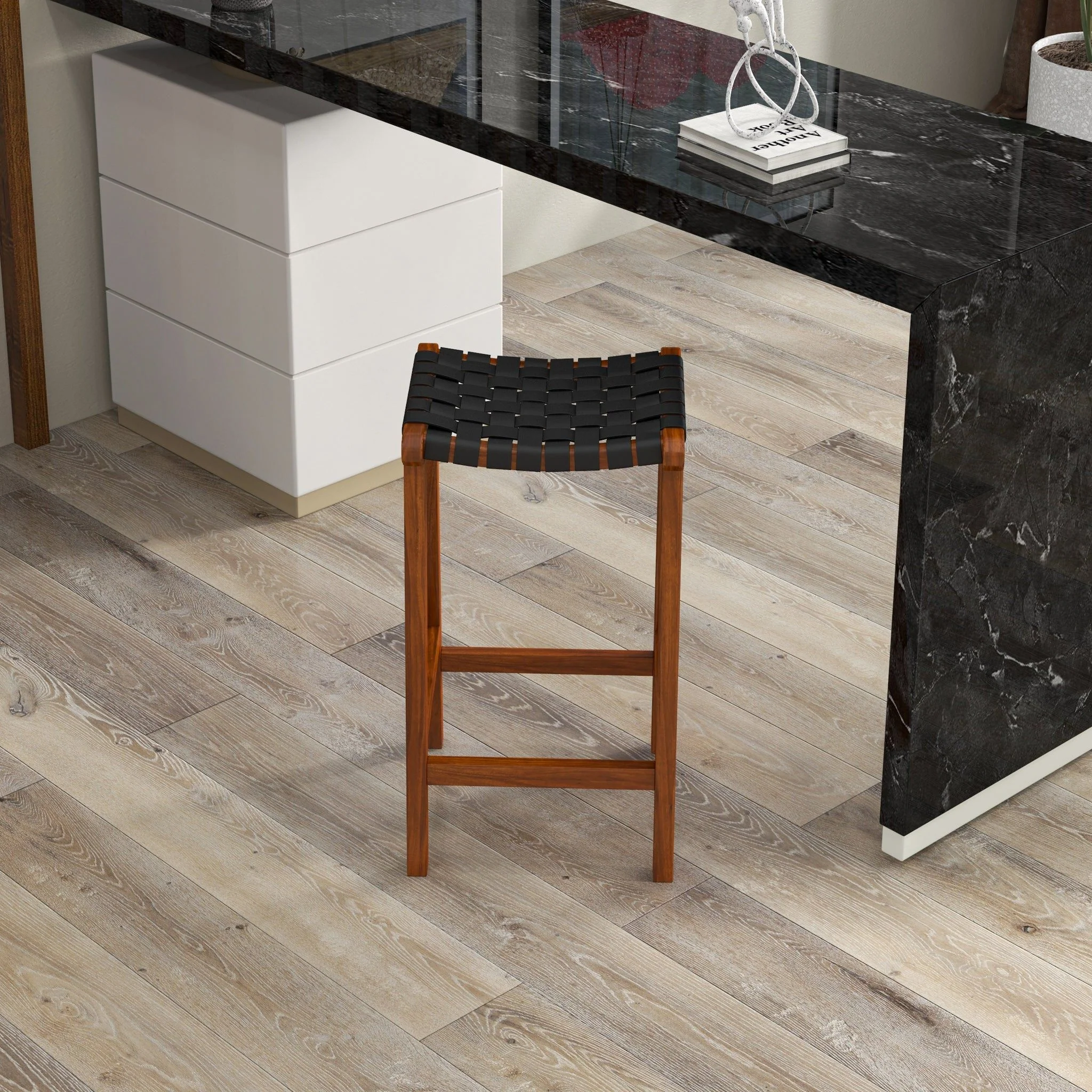 James - Mid-Century Modern Genuine Counter Stool - Image 6